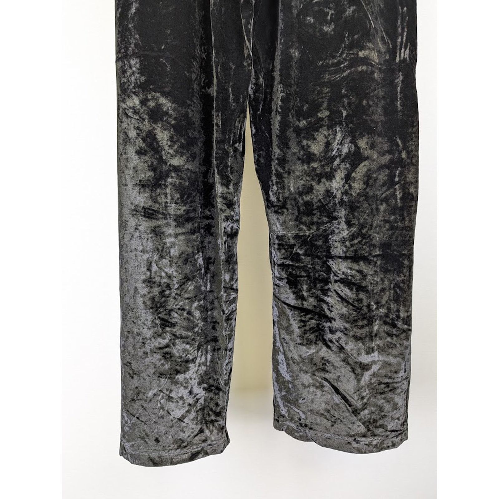 Balenciaga o1rshd1 Baggy Pants BB Paris Icon Shiny Velvet in Black Size US 32 / EU 48 - 13 Thumbnail