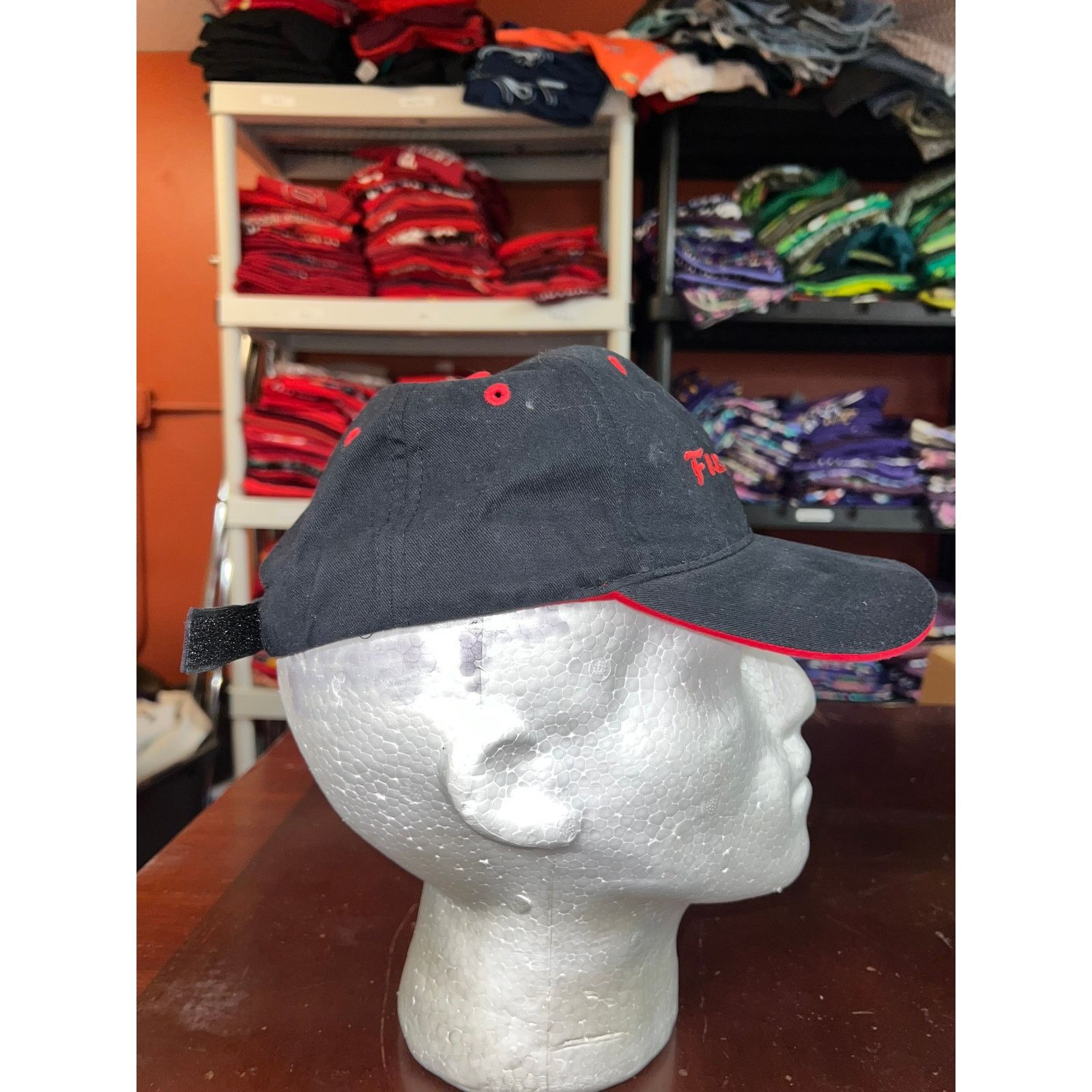 Vintage Vintage Firestone Hat Fire Stone Black Red Cap Headwear Size ONE SIZE - 5 Thumbnail