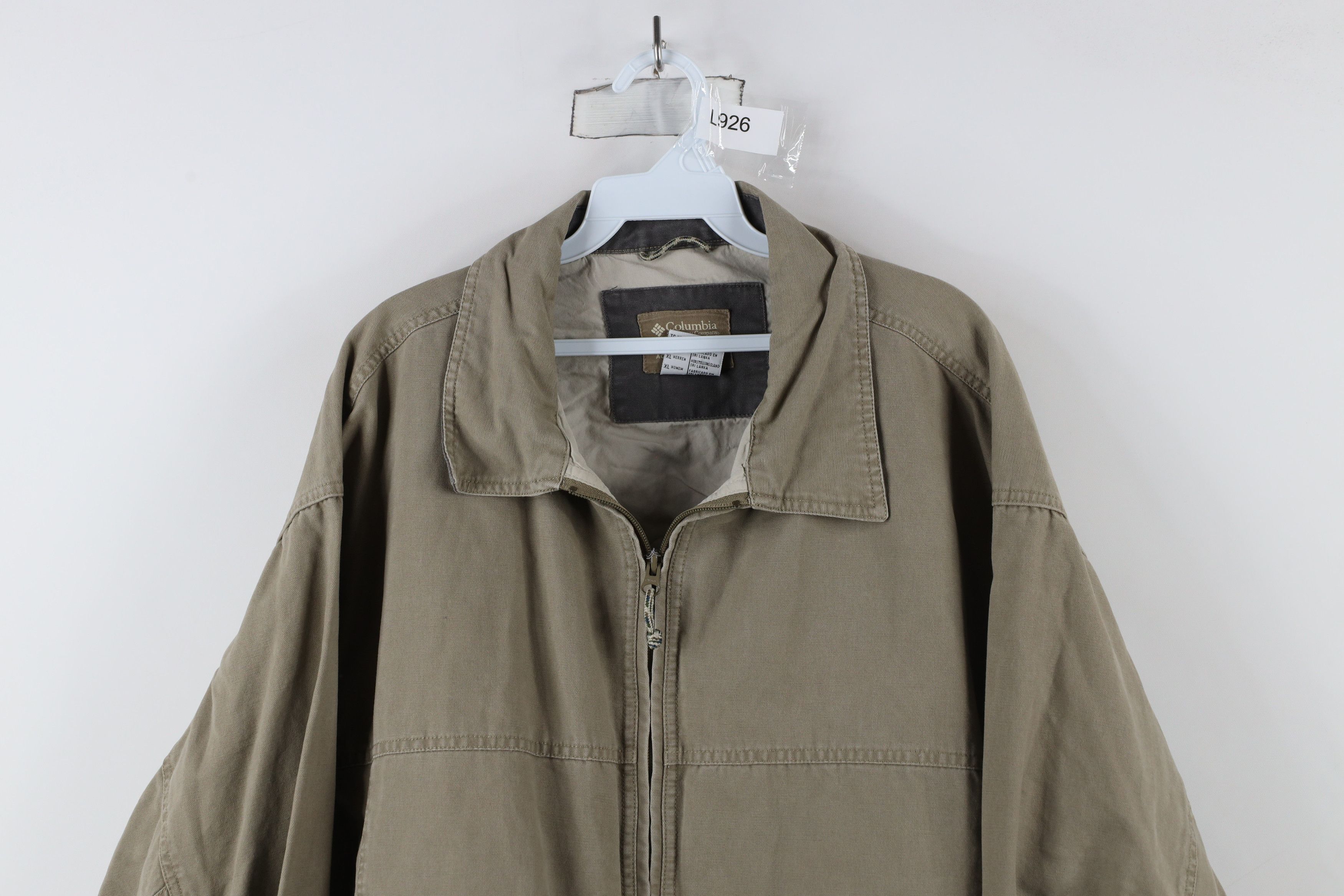 Columbia × Vintage Vintage Columbia Full Zip Canvas Bomber Jacket Beige Size US XL / EU 56 / 4 - 2 Thumbnail