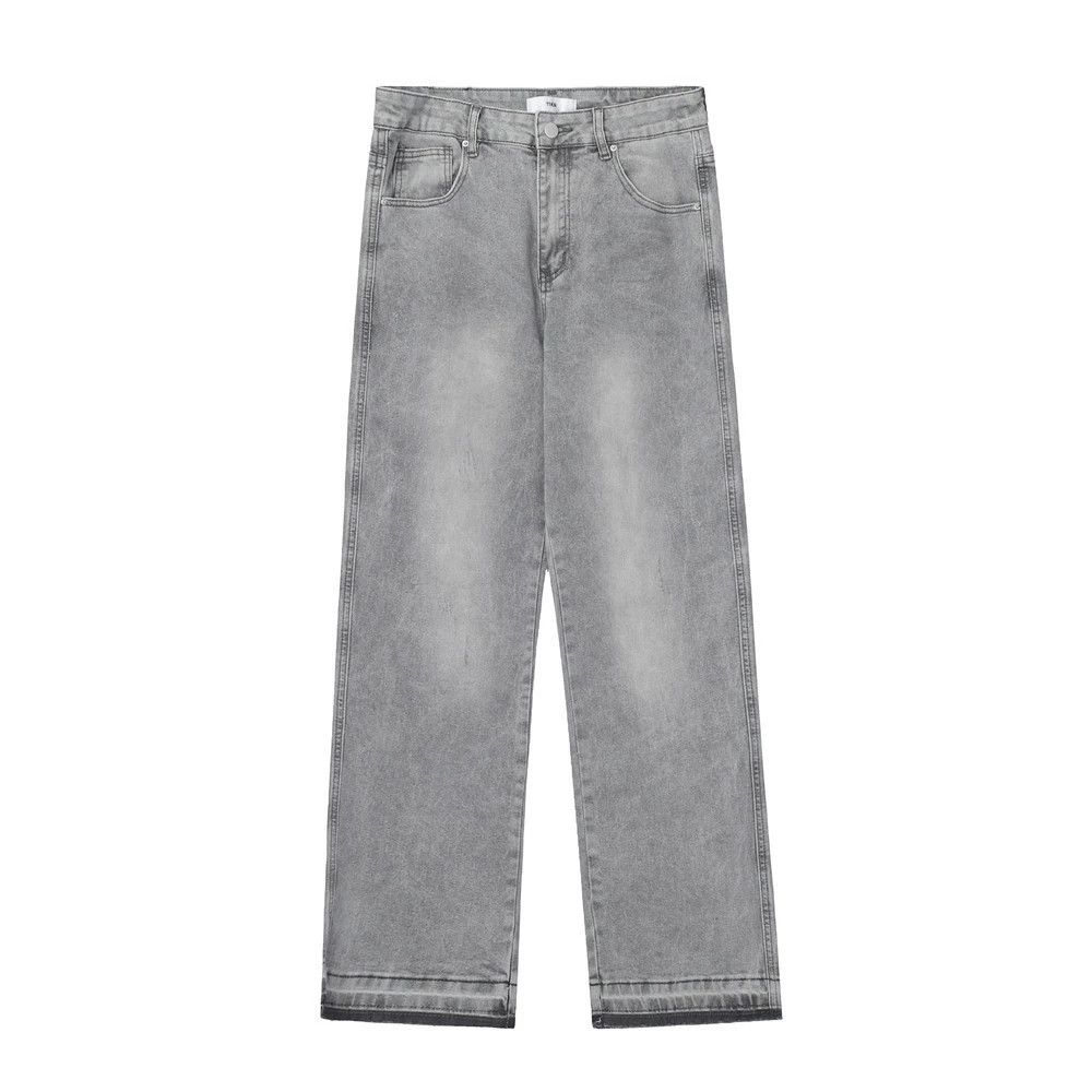 Vintage Men's loose straight washed distressed raw edge jeans Size US 32 / EU 48 - 1 Thumbnail