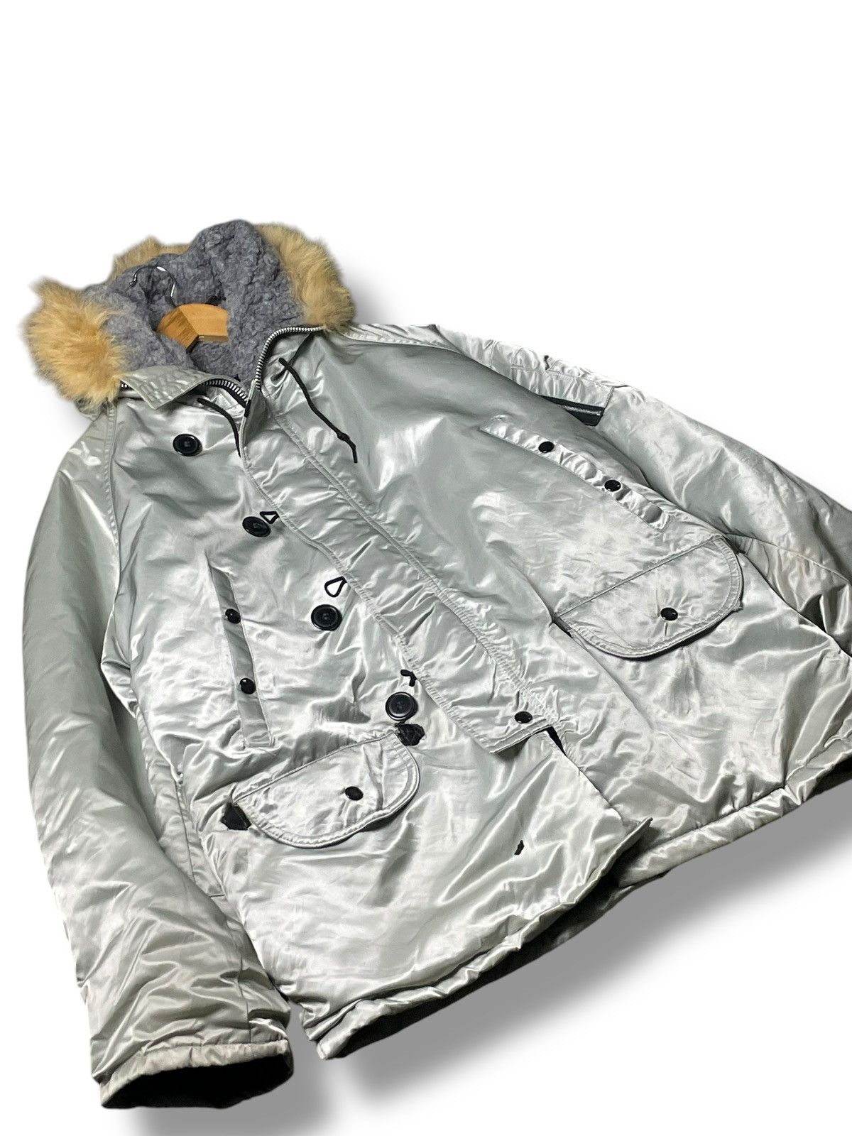 If Six Was Nine × Le Grande Bleu (L.G.B.) × Vintage Arctic Parkas Brand Mink Fur Hooded Jacket (59) Size US L / EU 52-54 / 3 - 6 Thumbnail