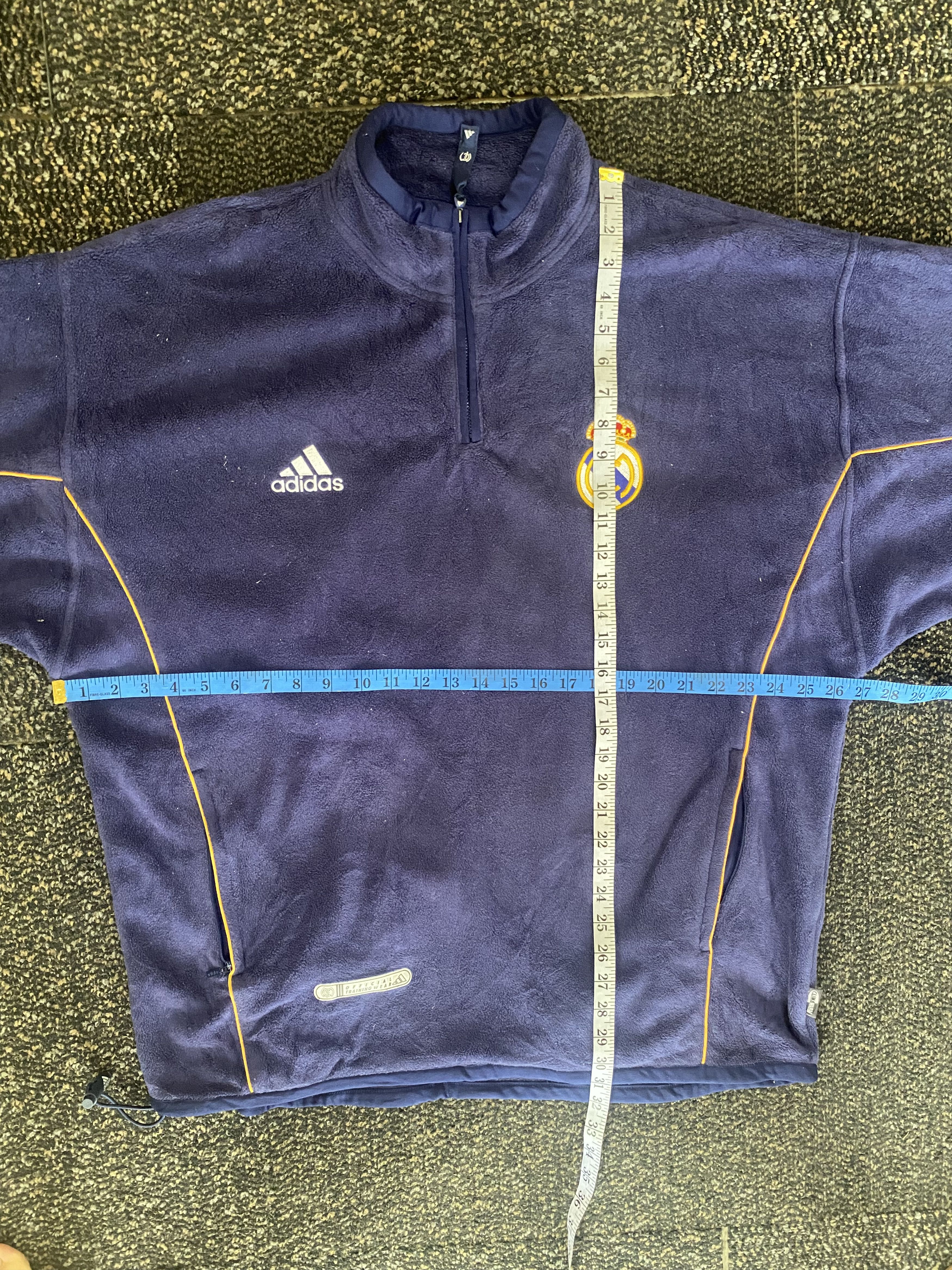 Adidas × Vintage Adidas Real Madrid fleece zipped Size US XL / EU 56 / 4 - 5 Thumbnail