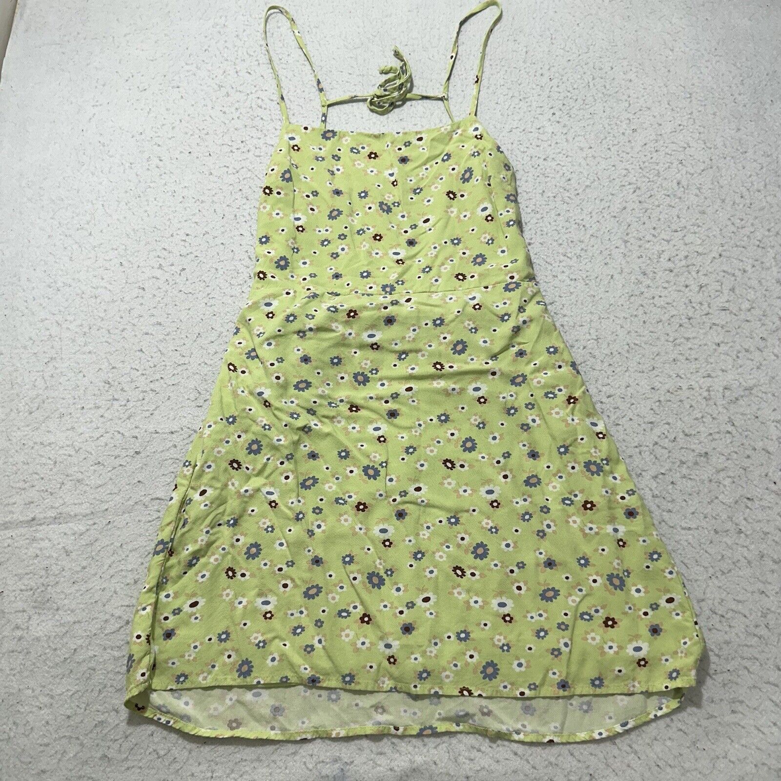 Other Kendall + Kylie Medium Green Floral Dainty Mini Dress Size M / US 6-8 / IT 42-44 - 1 Thumbnail