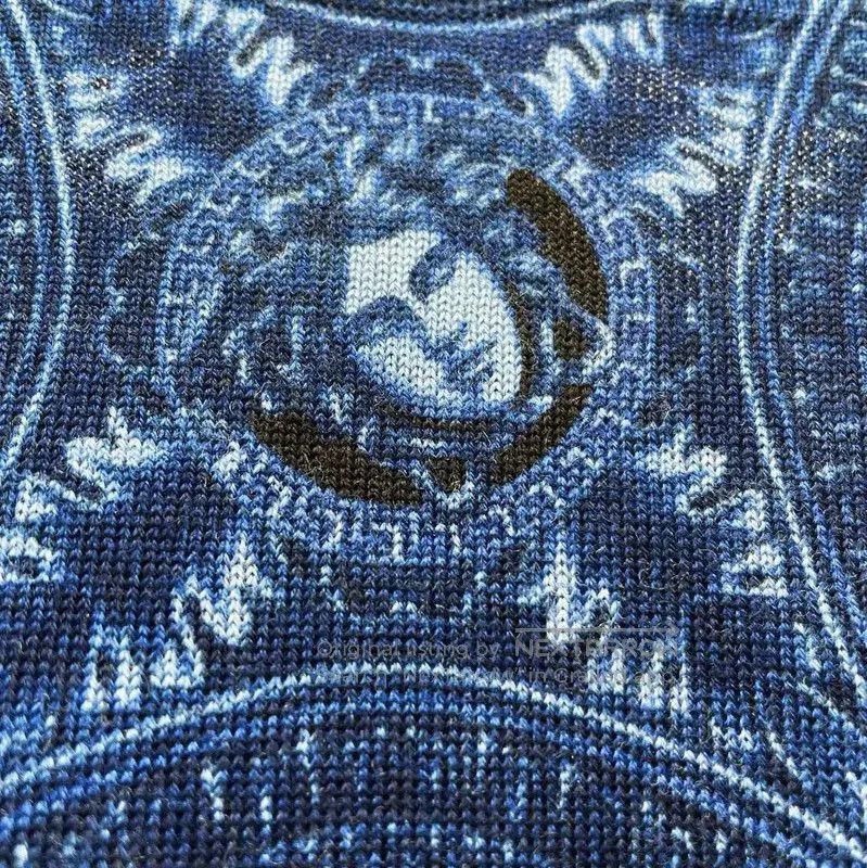 Versace Versace Blue Wool Long Sleeve Sweater for Men . Size US S / EU 44-46 / 1 - 6 Thumbnail