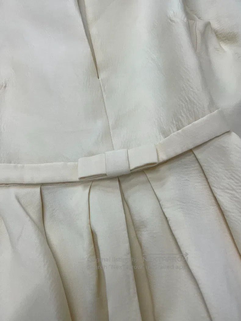 Dior Dior White sleeveless bow belt dress Size XS / US 0-2 / IT 36-38 - 2 Thumbnail