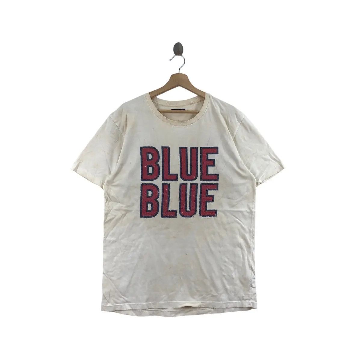 Blue Blue Japan Vtg BLUE BLUE JAPAN Pure Natural Dye Center Logo Tee Size US XL / EU 56 / 4 - 1 Thumbnail