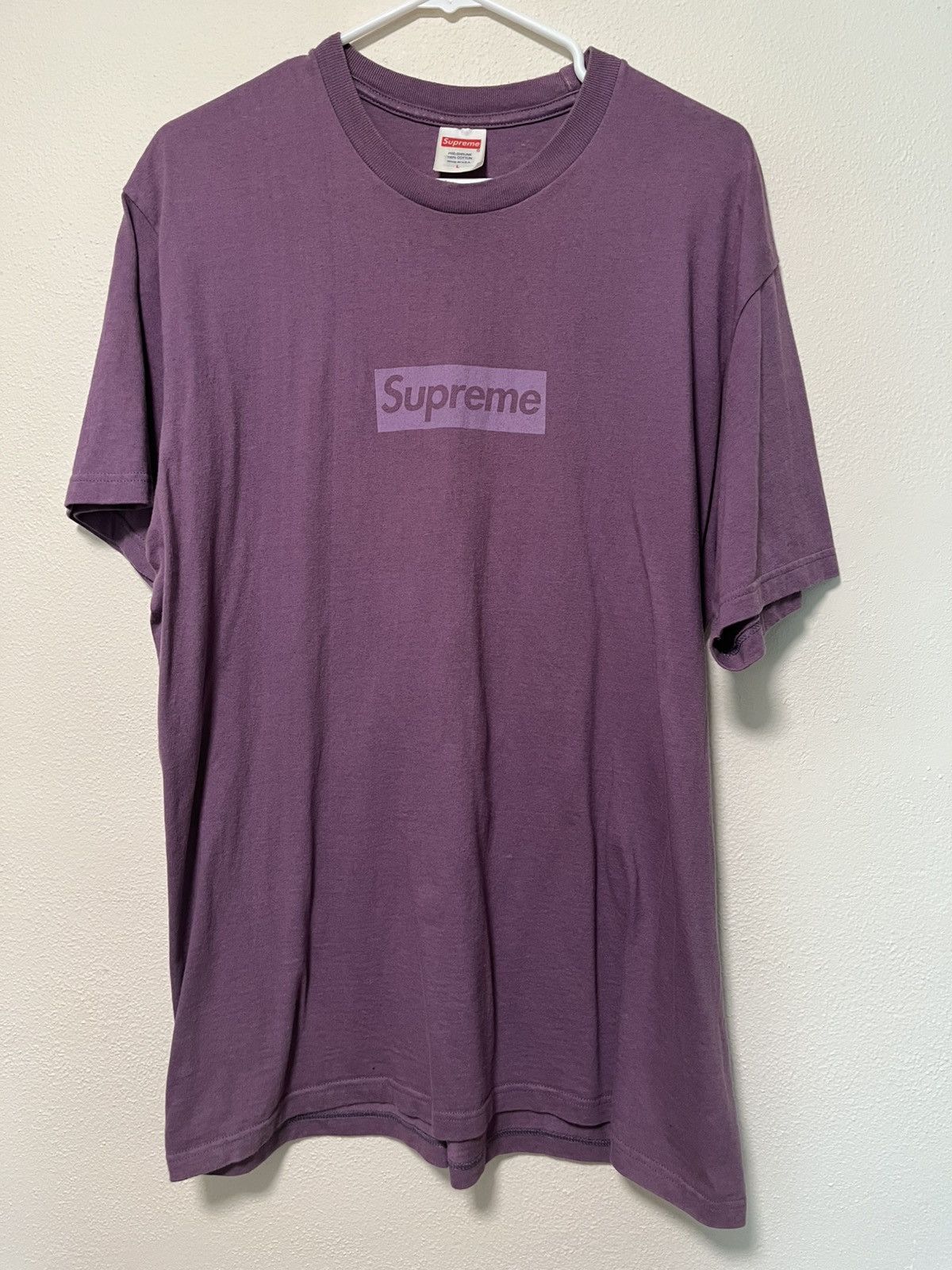 Supreme Purple Box Logo Tee | Grailed
