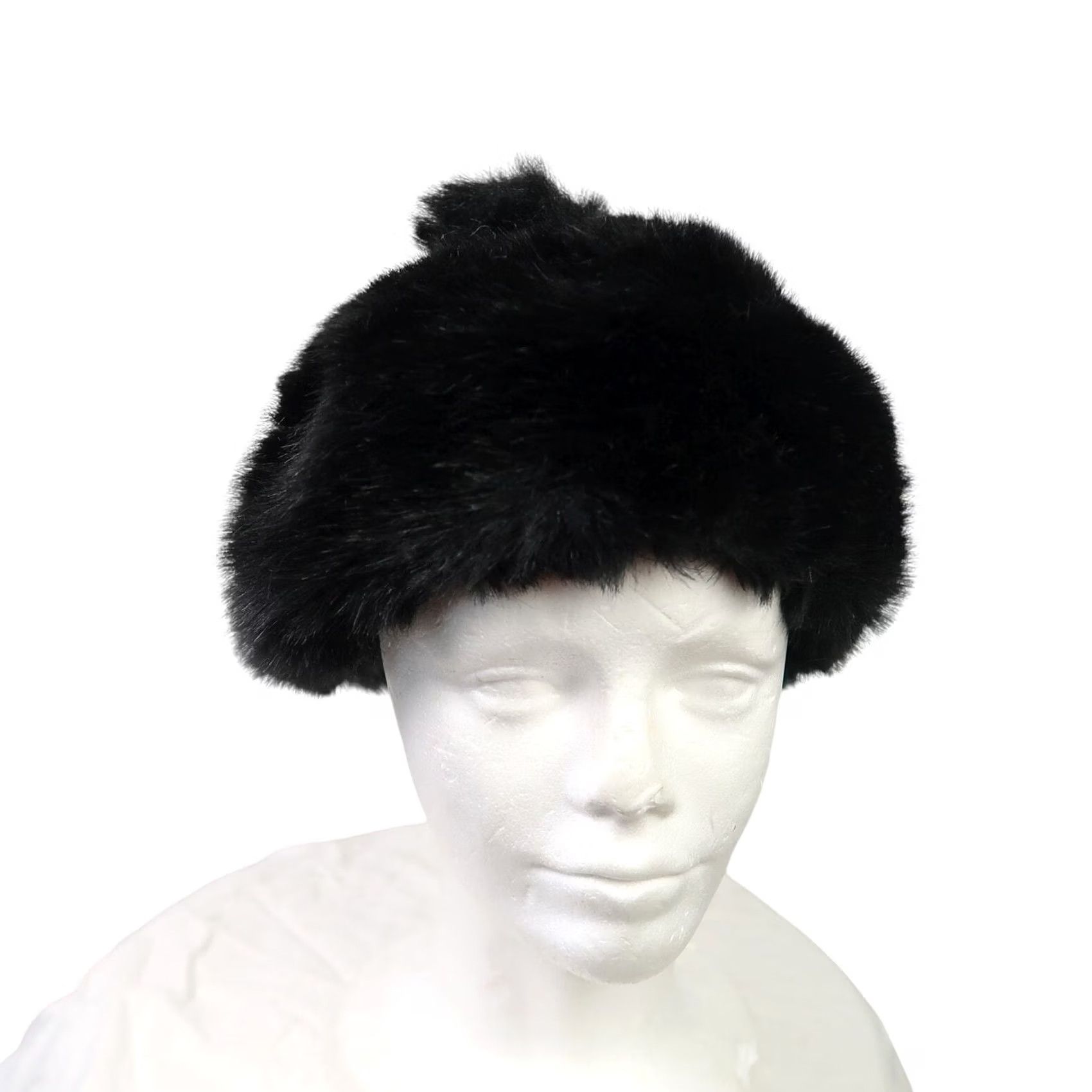 Vintage VINTAGE 60s Jacoll black faux fur beret hat bobble Women Size ONE SIZE - 2 Thumbnail