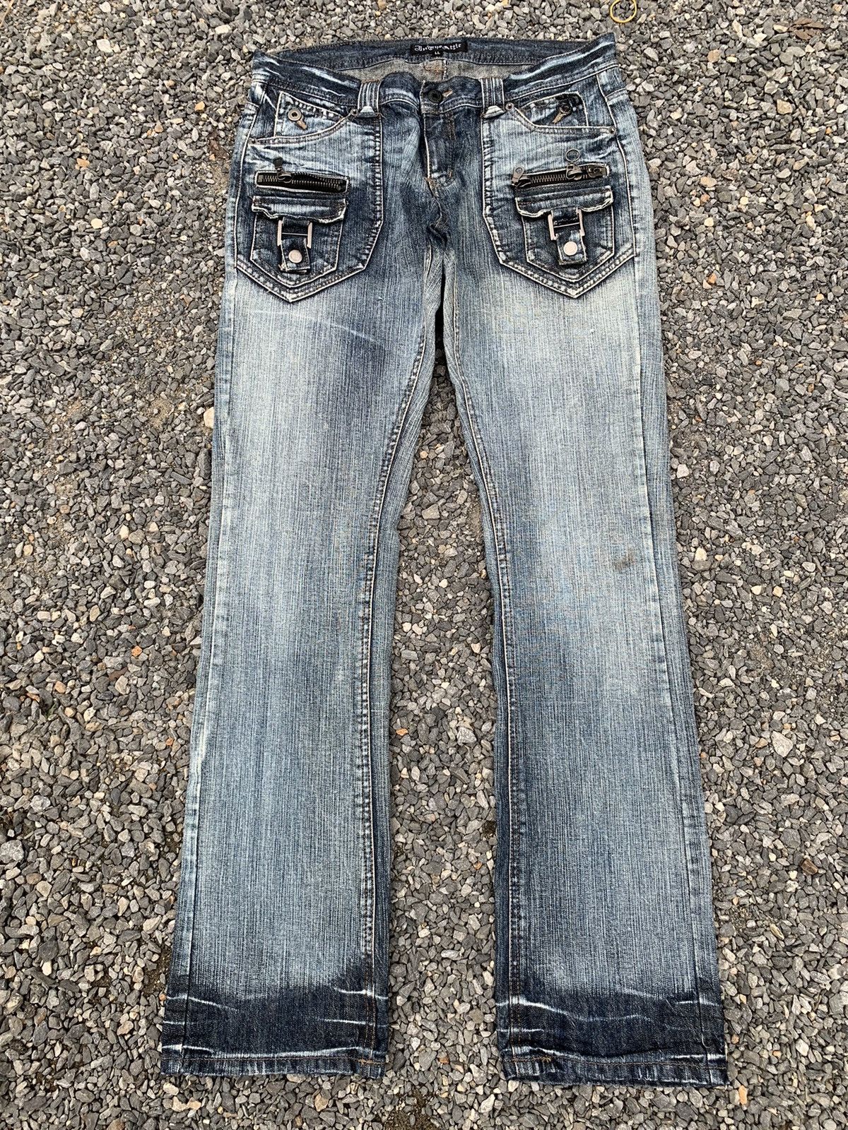 Tornado Mart FLARE IN THE ATTIC PUNK STYLE JAPANESE DISTRESSED DENIM Size US 32 / EU 48 - 2 Thumbnail