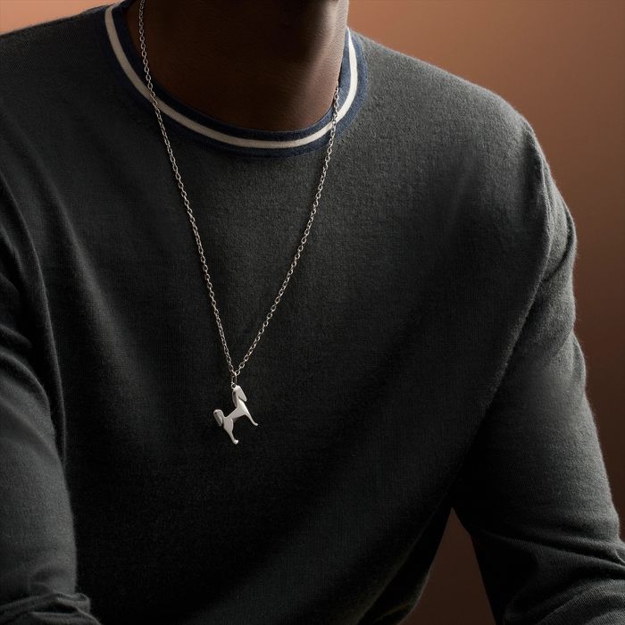 Hermes HERMES NECKLACE SILVER GOLD LEATHER CLIC LOGO H077298FB00 Grailed