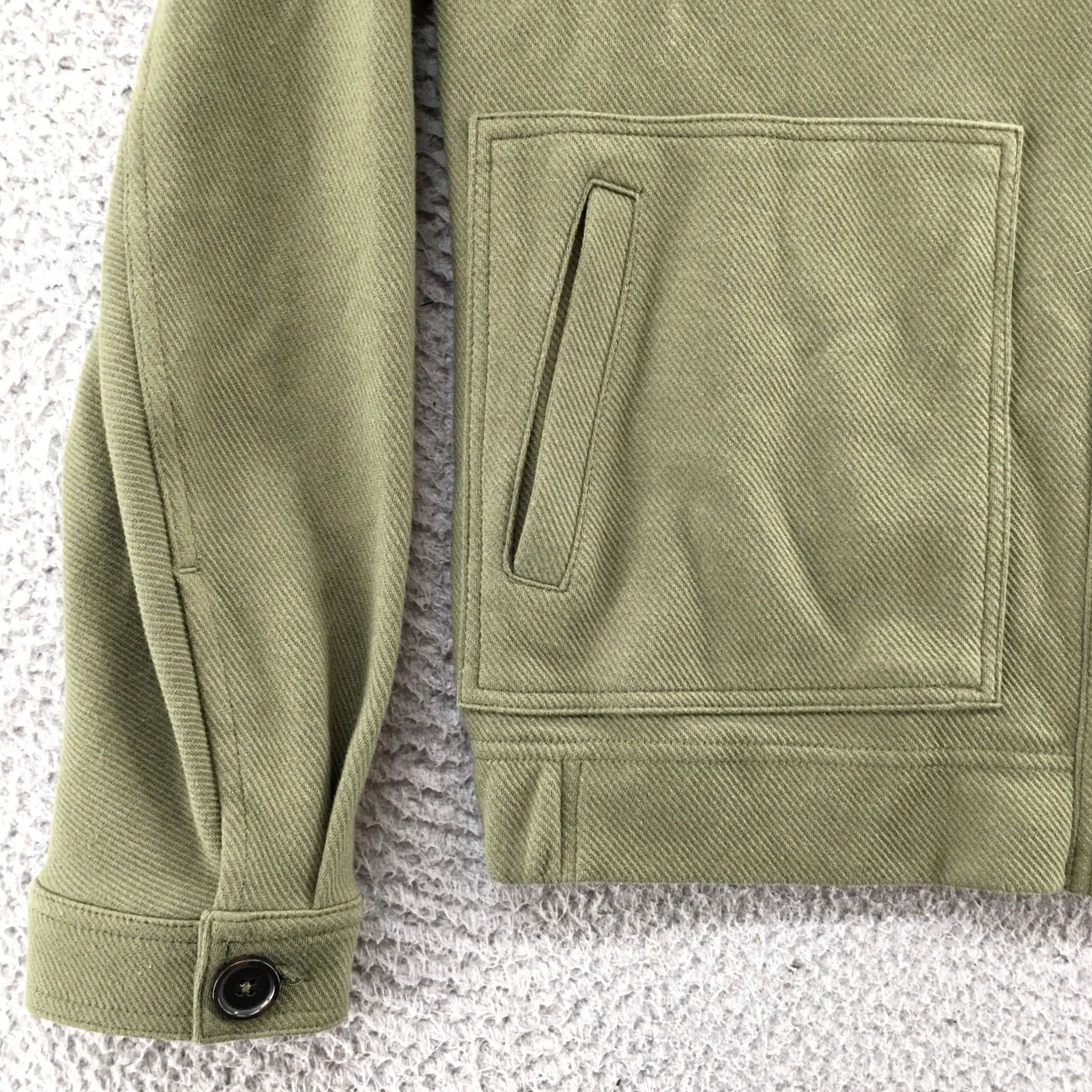 Banana Republic Banana Republic Jacket Womens M Green Cotton Blend Pockets Collared Shirt Coat Mid-Length Button Up Size M / US 6-8 / IT 42-44 - 6 Thumbnail