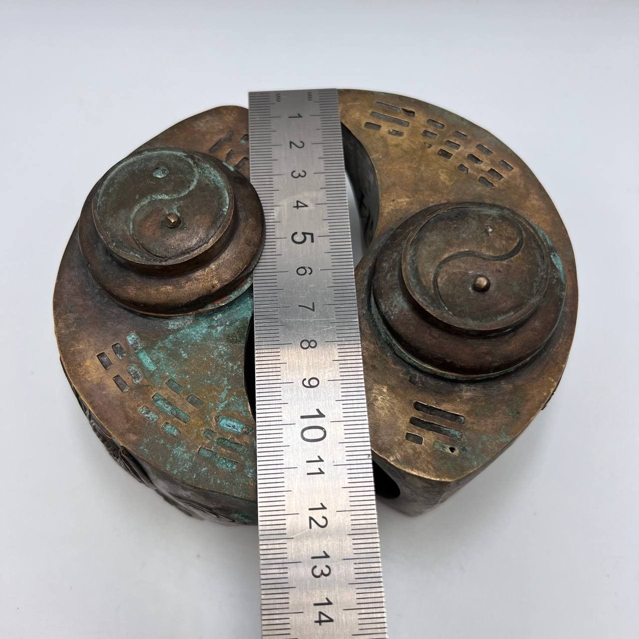 Vintage Yin Yang Antique Chinese Pair Teapot Draggon Phoenix Marked Size ONE SIZE - 7 Thumbnail