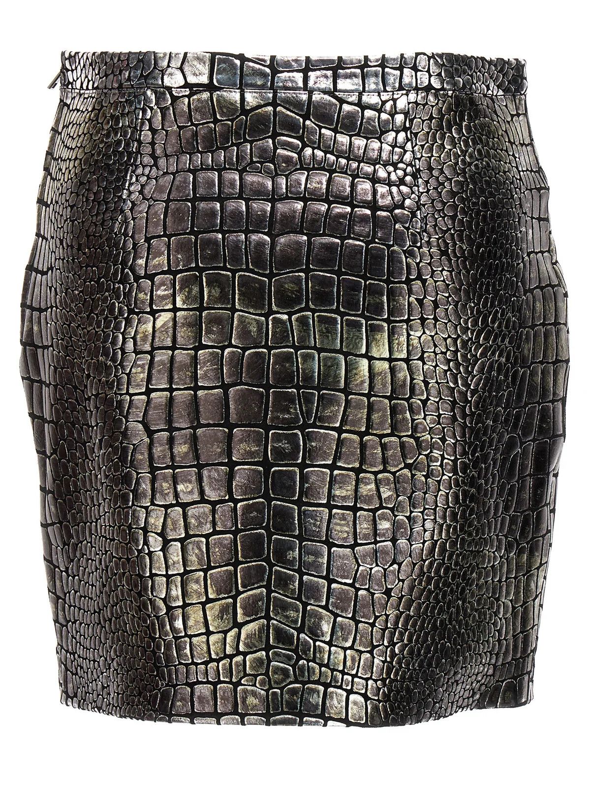Tom Ford o1w1db10225 GCL859 Mini Leather Skirt in Multicolor Size 26" / US 2 / IT 38 - 4 Thumbnail