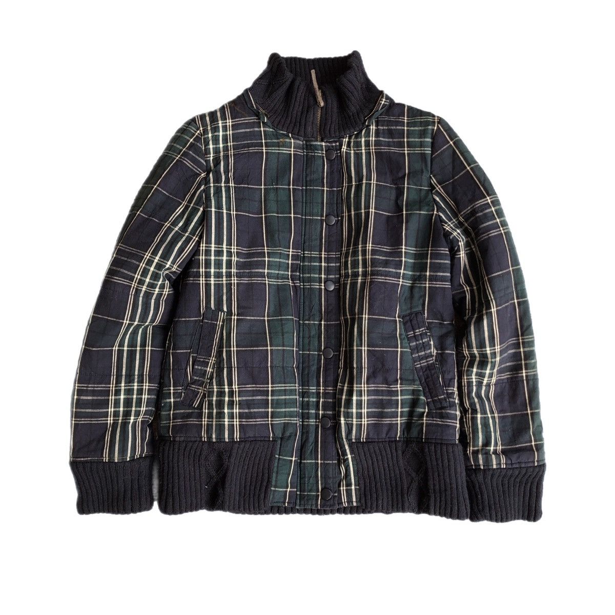 Japanese Brand 2000s Puffer Fur Jacket Final Decision Plaid Size US M / EU 48-50 / 2 - 3 Thumbnail