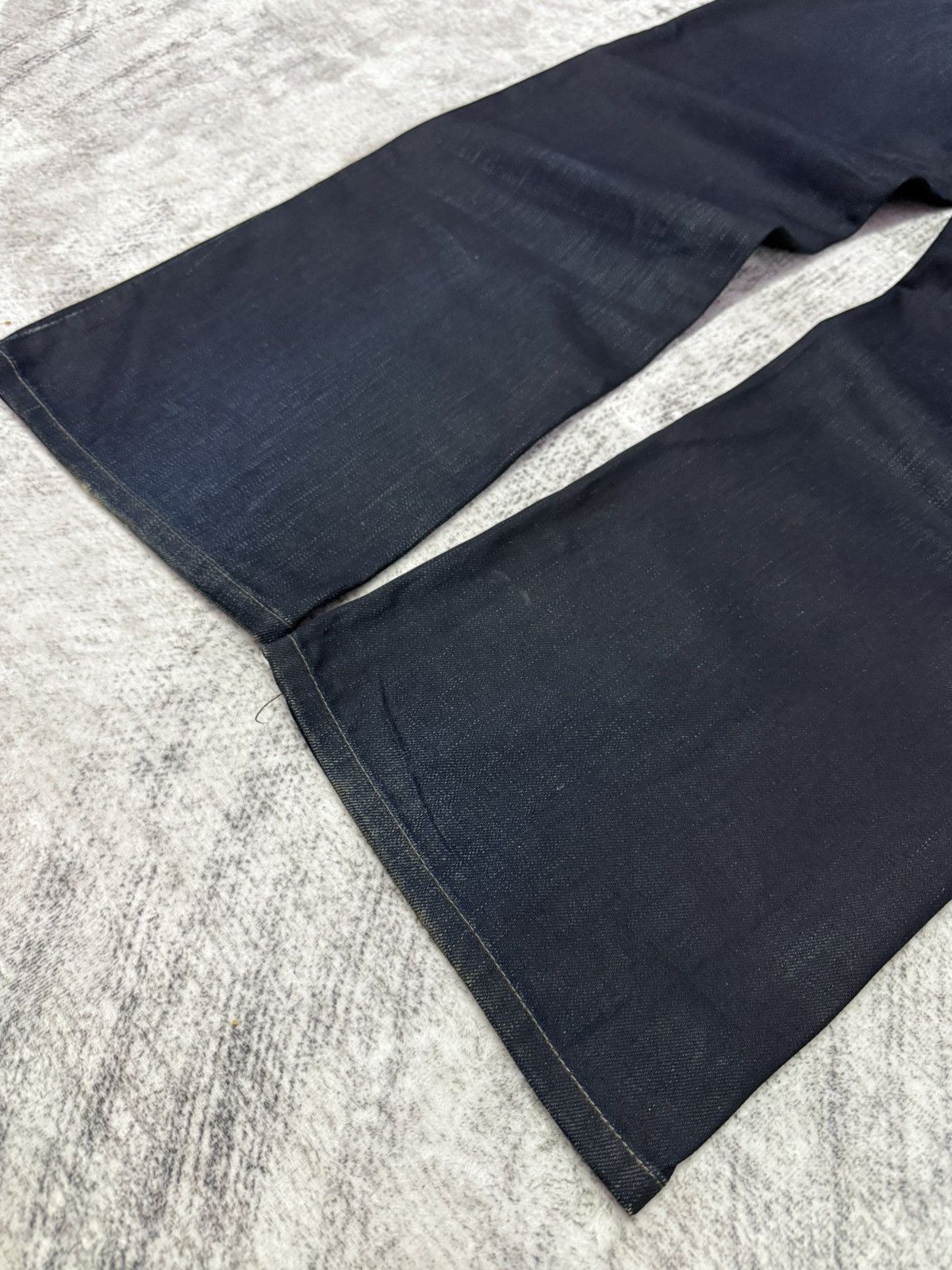 Japanese Brand × Mek Denim Mek Denim Wax Coated Studded Vegas Boot Cut Flared Jeans Size US 30 / EU 46 - 7 Thumbnail