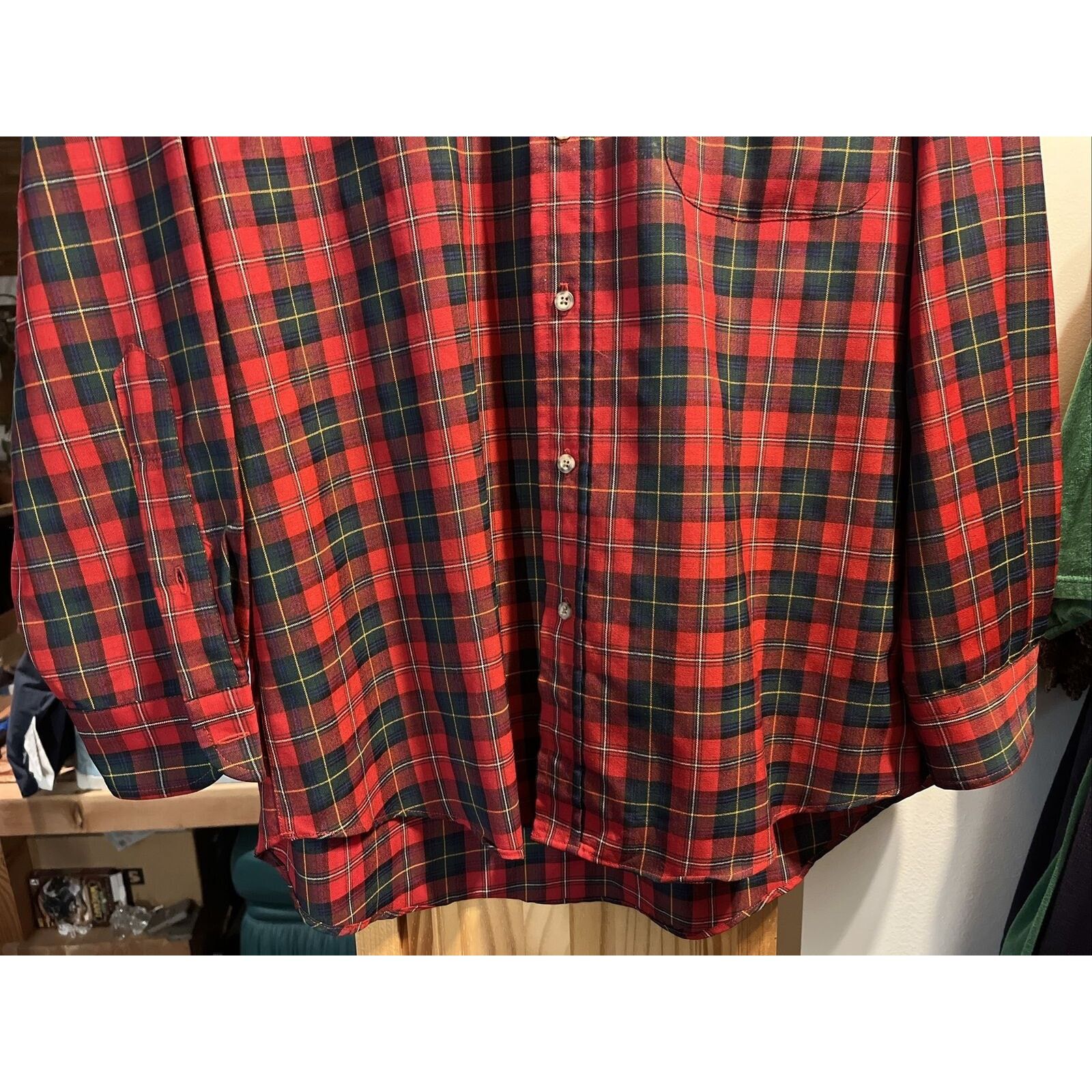 Pendleton Pendleton Men’s M Red Plaid Long Sleeve Button Up Wool Shirt Size US M / EU 48-50 / 2 - 8 Thumbnail