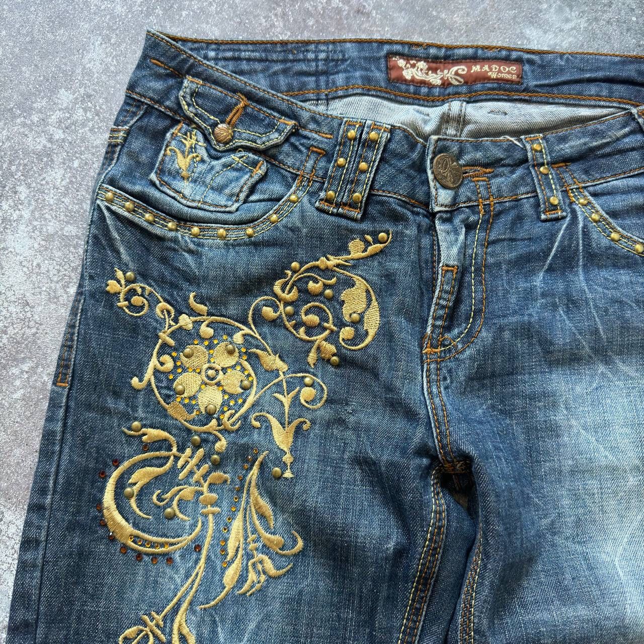 20471120 × Hysteric Glamour × Japanese Brand Japanese Vintage Y2K Low Rise Washed Denim Jeans Size 29" - 3 Thumbnail