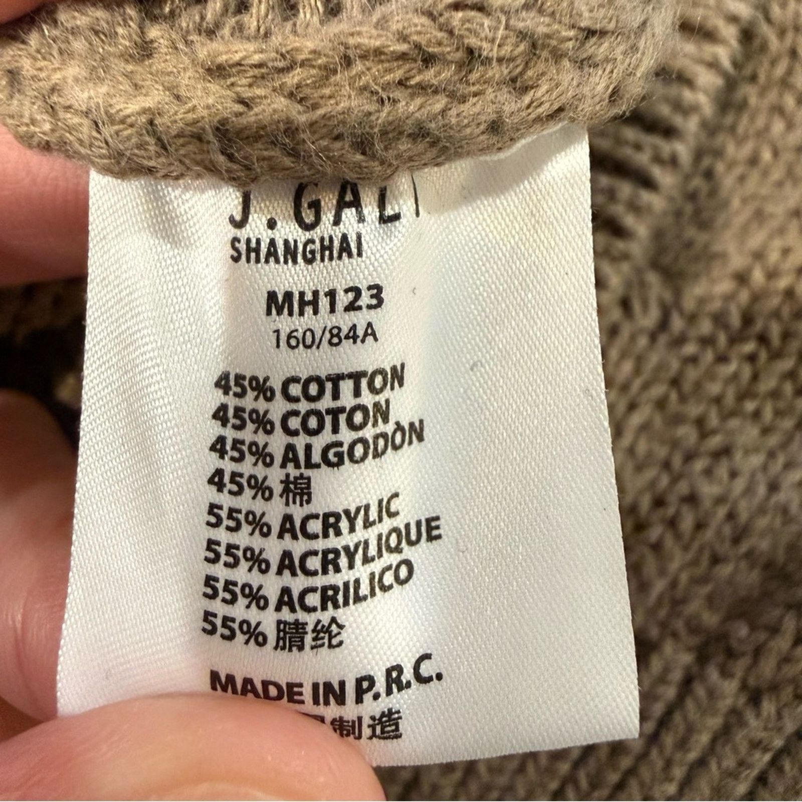 Brandy Melville John Galt Crystal Cable Knit Hoodie Women’s OS Brown FullZip Size S / US 4 / IT 40 - 8 Thumbnail