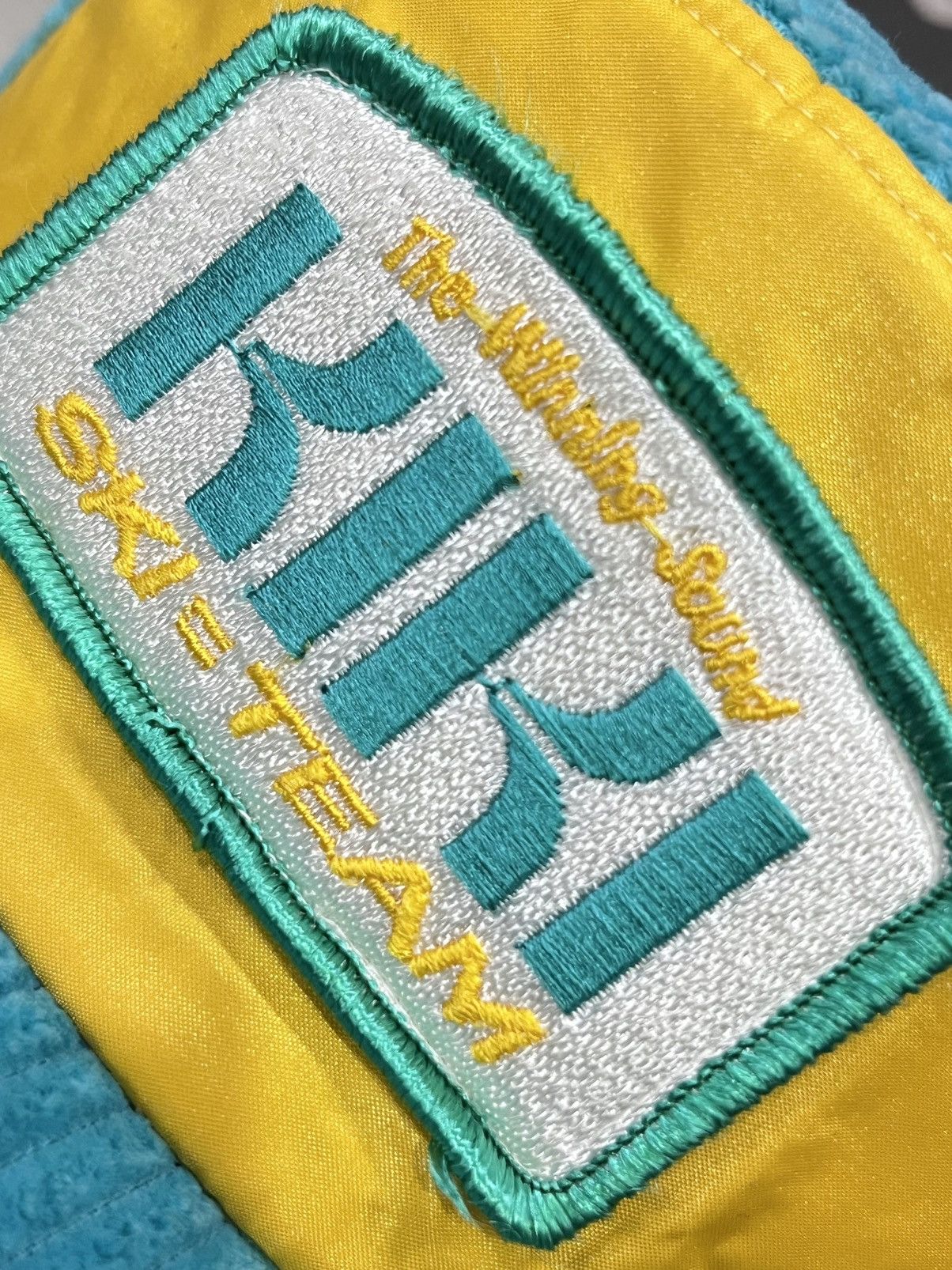 Vintage FYE⛷️Vintage 90’s KIKI SKI TEAM 7Panel Ear Flap Corduroy Hat Size ONE SIZE - 10 Thumbnail