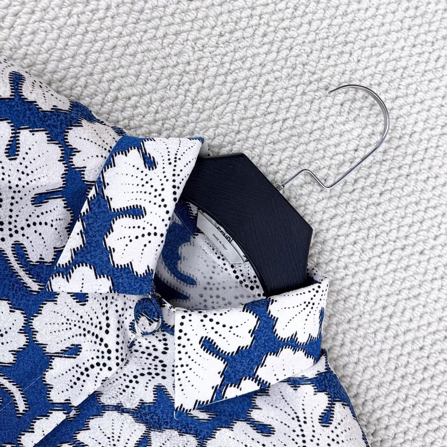 Fendi Fendi SS24 Blue White Floral Silk-Lace Ruffled Waist 42 Size M / US 6-8 / IT 42-44 - 3 Thumbnail