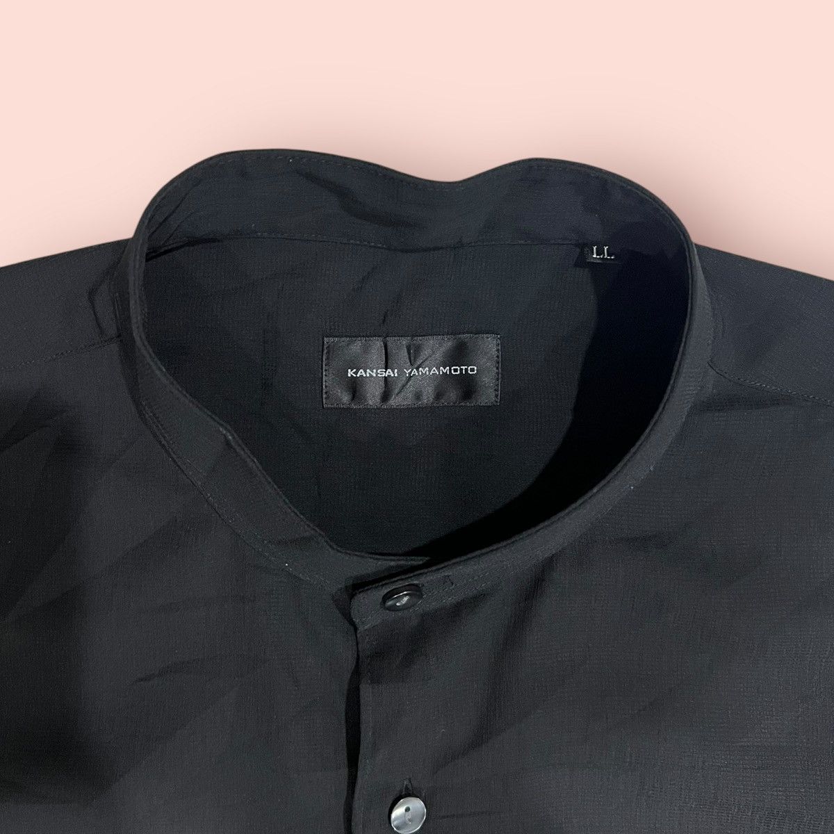 Designer × Japanese Brand × Kansai Yamamoto VINTAGE KANSAI YAMAMOTO STAND COLLAR BUTTON UP SHIRT Size US XL / EU 56 / 4 - 3 Thumbnail