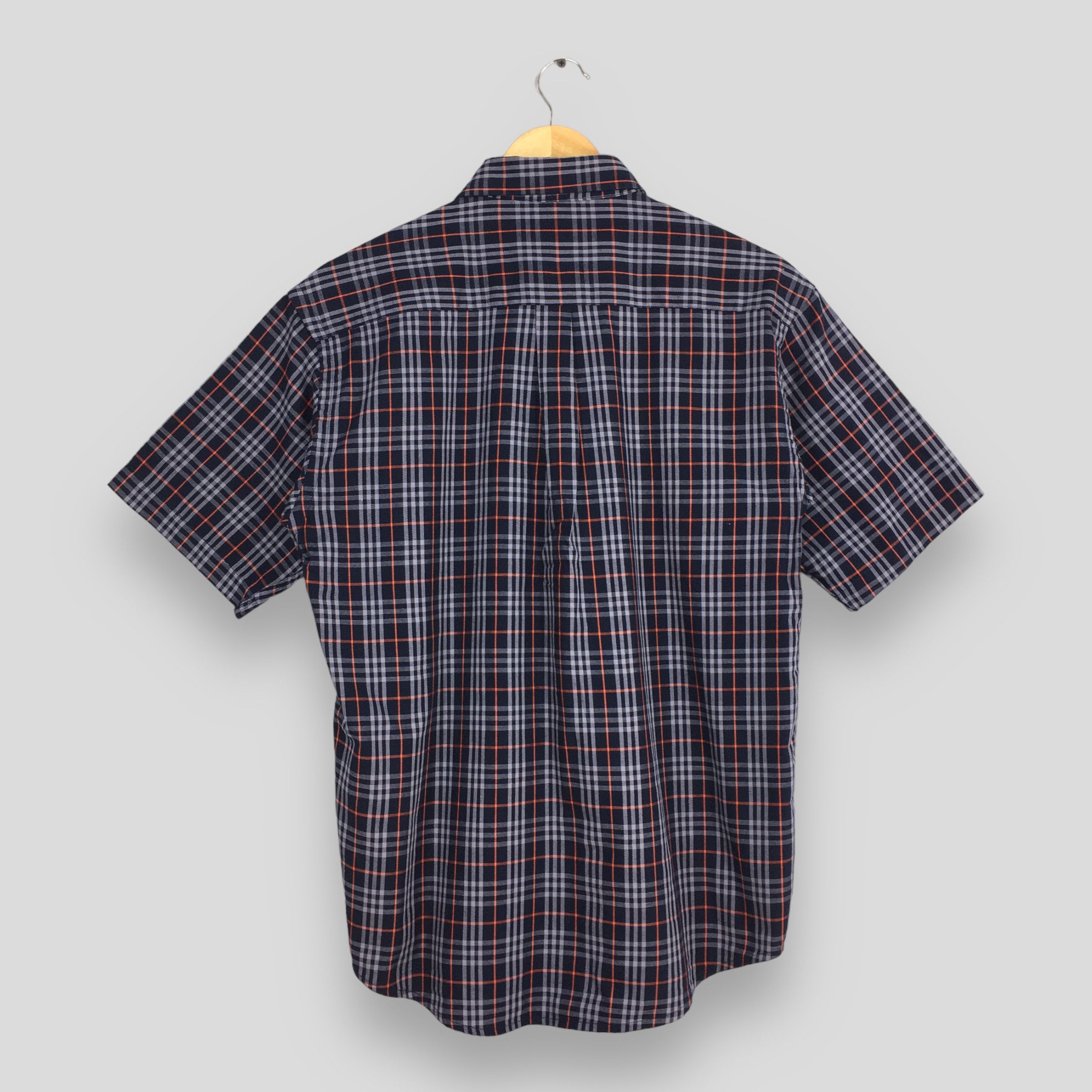 Burberry × Burberry Prorsum × Vintage Vintage 90's Burberrys Nova Check Blue Button Up Shirt M Size US M / EU 48-50 / 2 - 6 Thumbnail