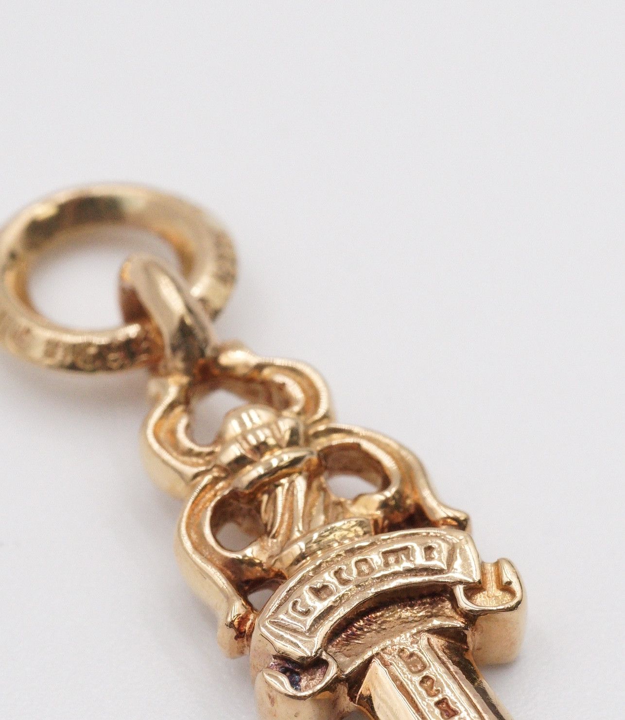 Chrome Hearts Chrome Hearts 22K Gold Dagger with White Diamonds Size ONE SIZE - 8 Thumbnail