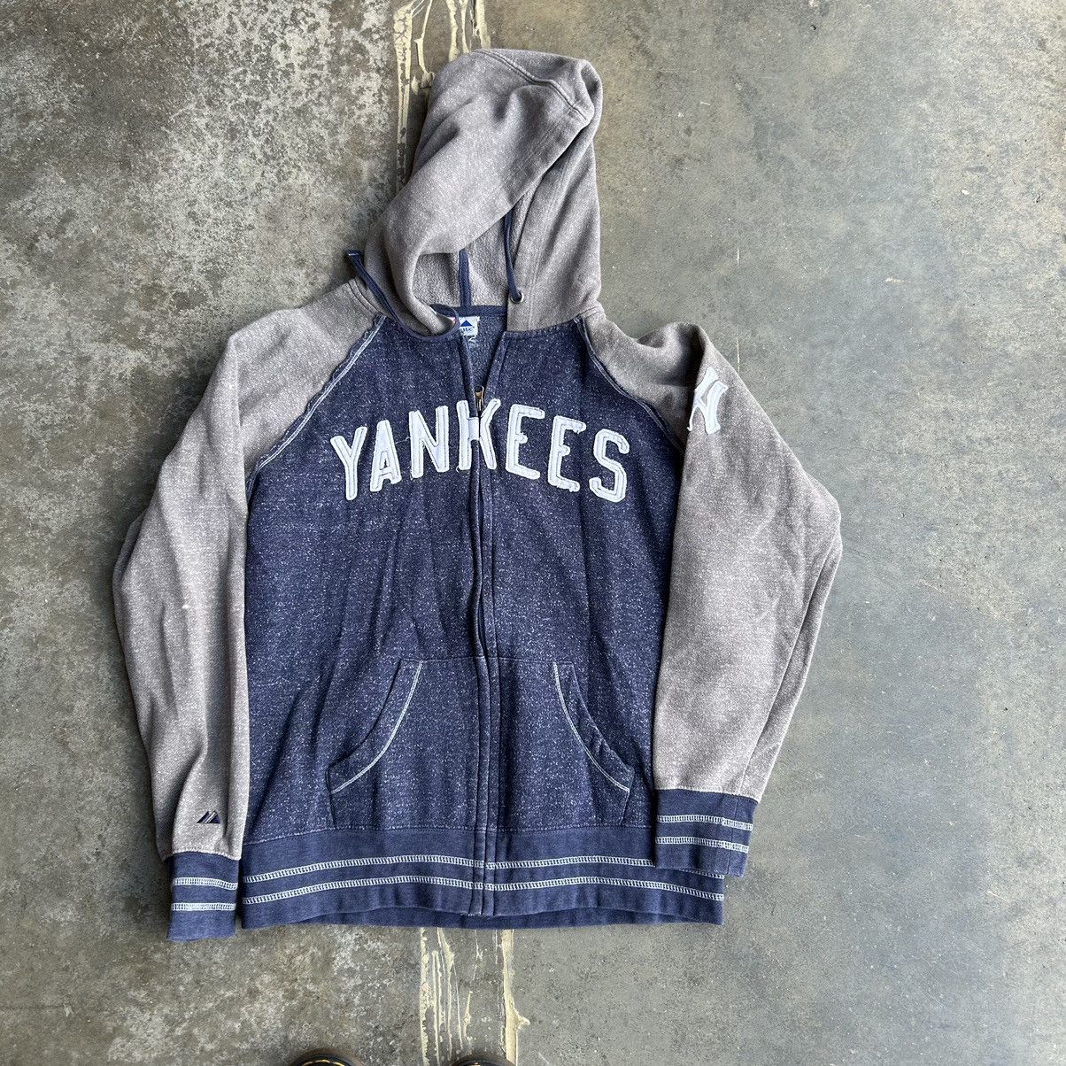 mlb essentials zip hoodie new york yankees