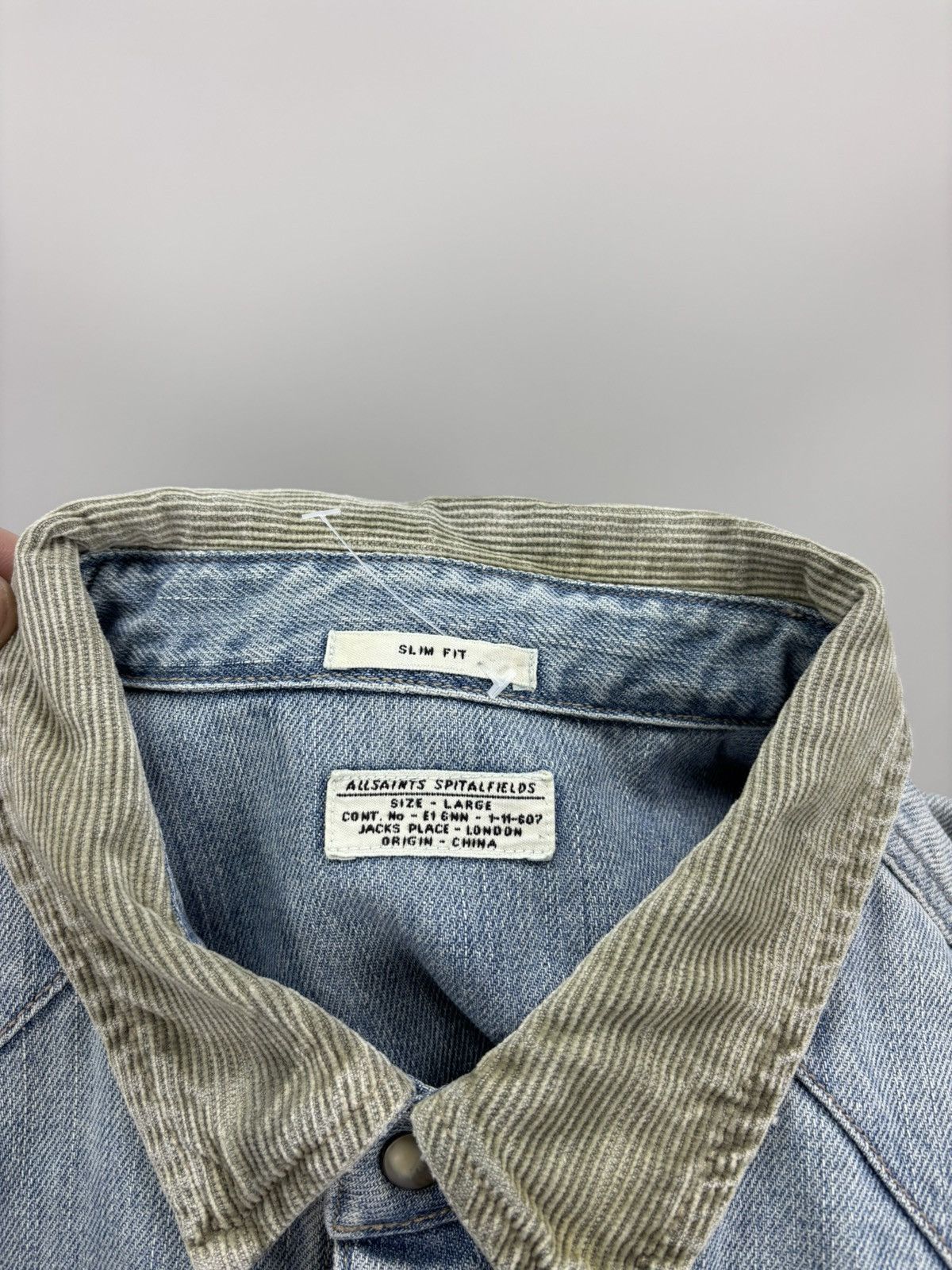 Allsaints Mens denim jacket shirt All Saints Size S Color Blue Size US S / EU 44-46 / 1 - 11 Thumbnail