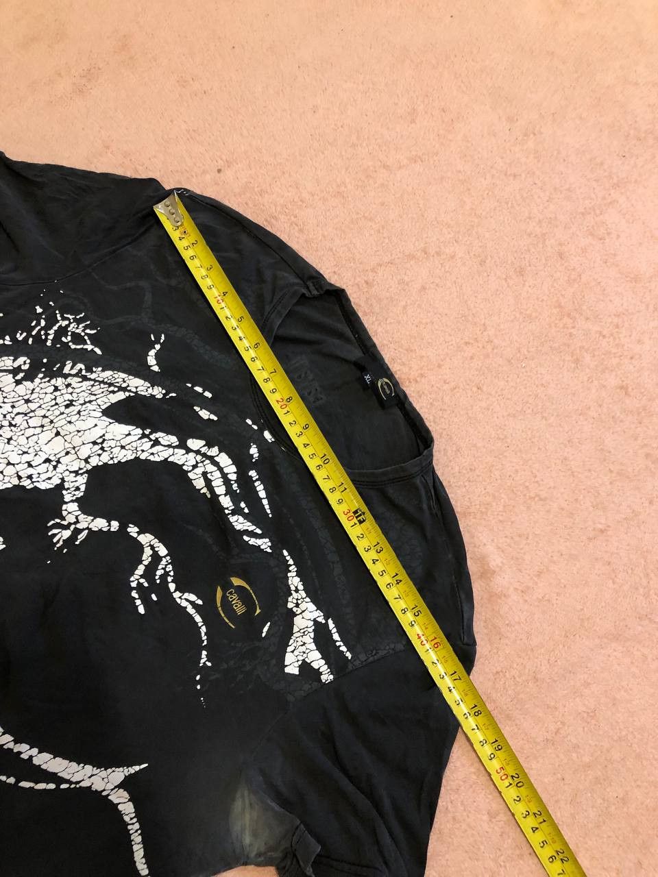 Just Cavalli Vintage black T-shirt big print Just Cavalli Crazy Y2K Size US XL / EU 56 / 4 - 15 Thumbnail