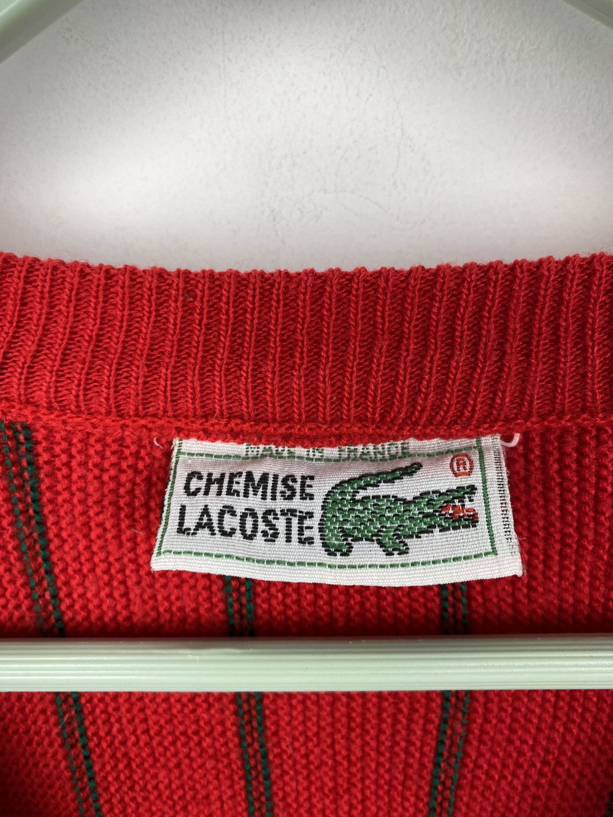 Lacoste Vintage Lacoste Chemise V Neck Sweater Burberry Ralph Size US L / EU 52-54 / 3 - 8 Thumbnail