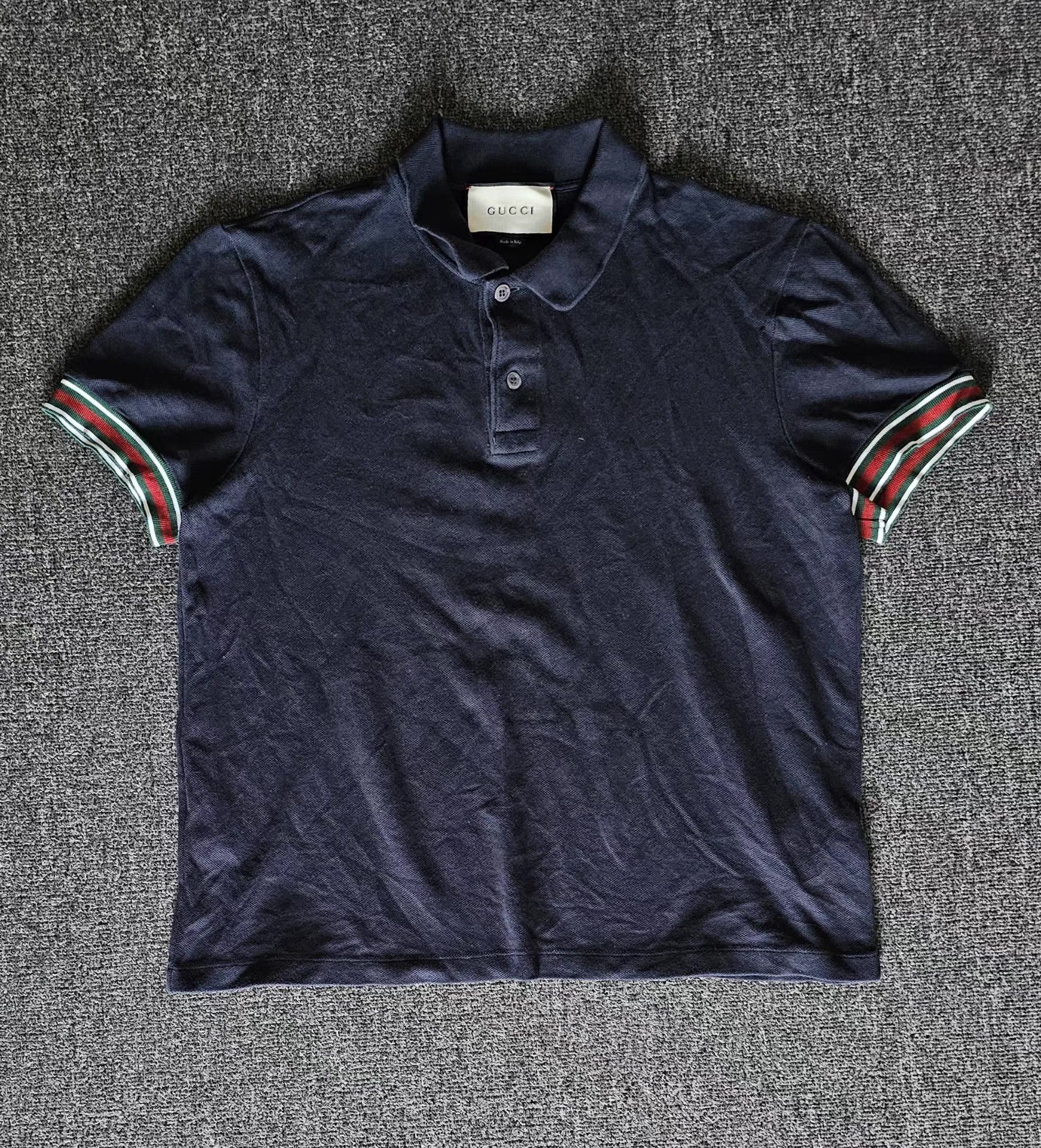 Gucci Gucci Black Short Sleeve Polo Shirt, Size US XL / EU 56 / 4 - 1 Thumbnail