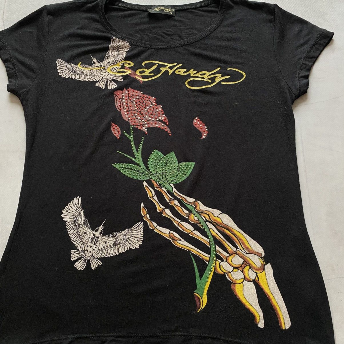 Ed Hardy Y2K Ed Hardy Hysteric Glamour Style T Shirt Cop Copine Vibe Size L / US 10 / IT 46 - 3 Thumbnail