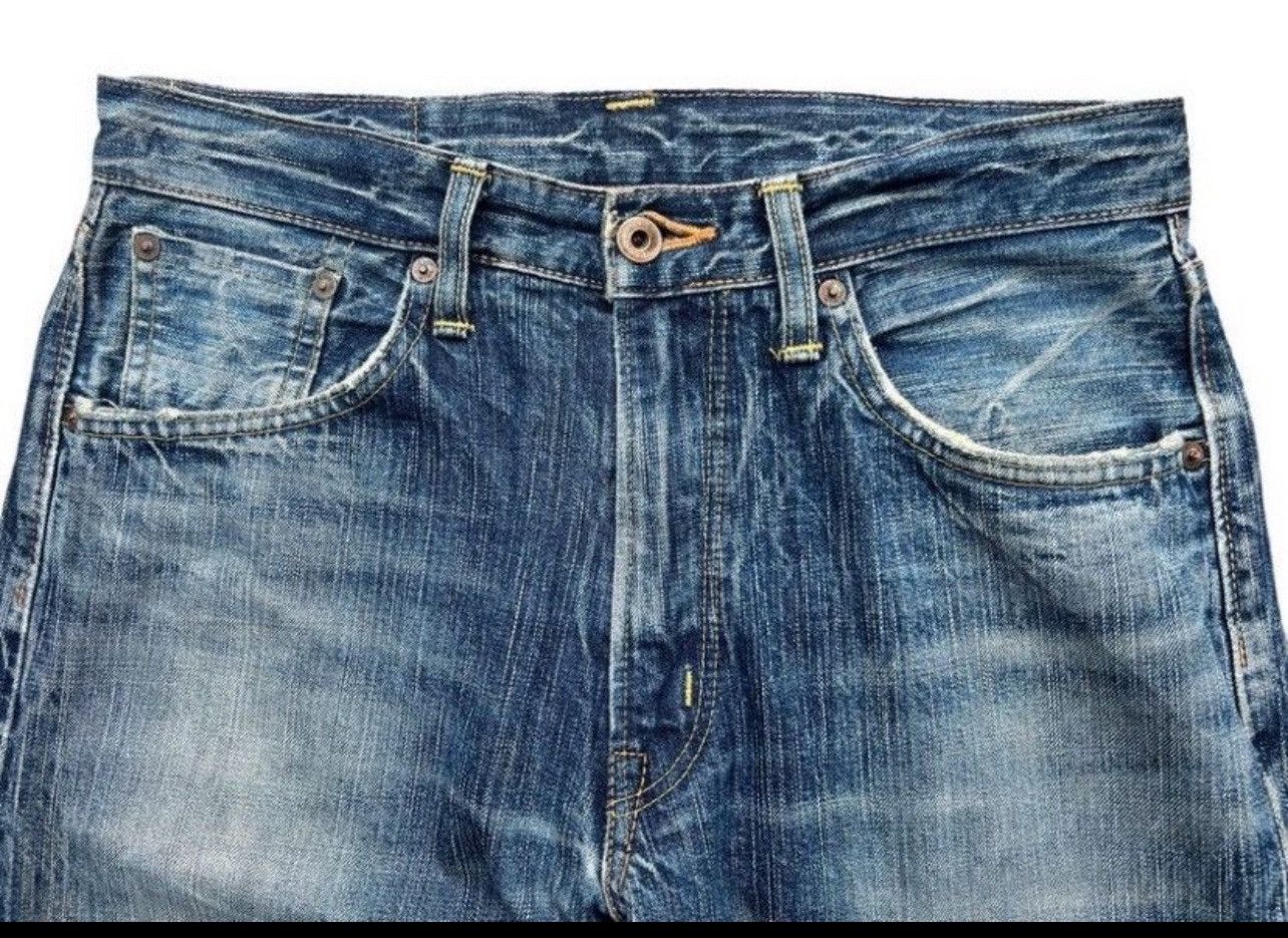 Edwin Vintage Edwin 505ZX Selvedge Distressed Denim Jeans 31x31 Size US 31 - 9 Thumbnail