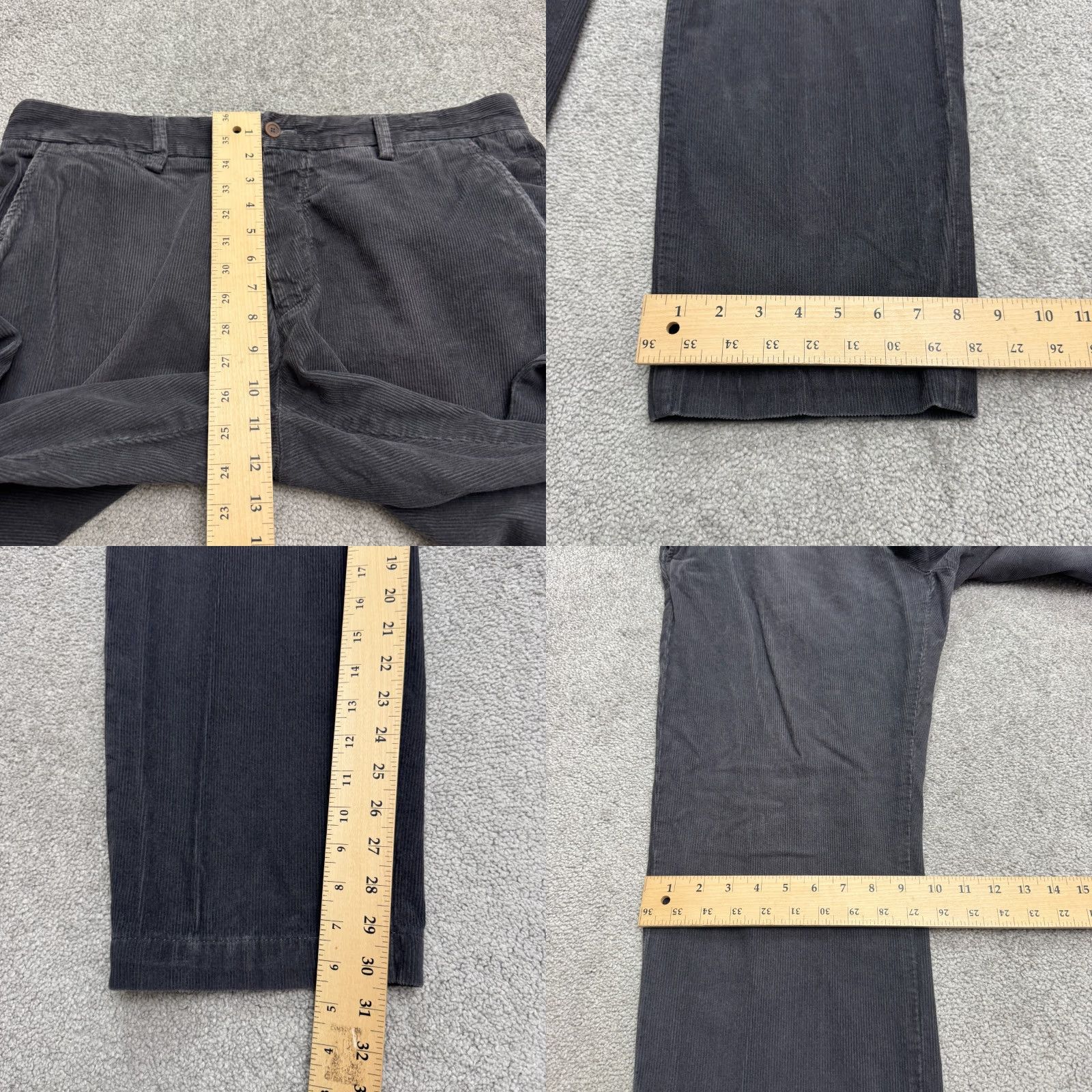 Mason's Mason's Pants | Charcoal Gray Cotton | 38x30 | Regular Straight Corduroy Chino Men - Vintage? No (but must follow rules) Size US 38 / EU 54 - 9 Thumbnail
