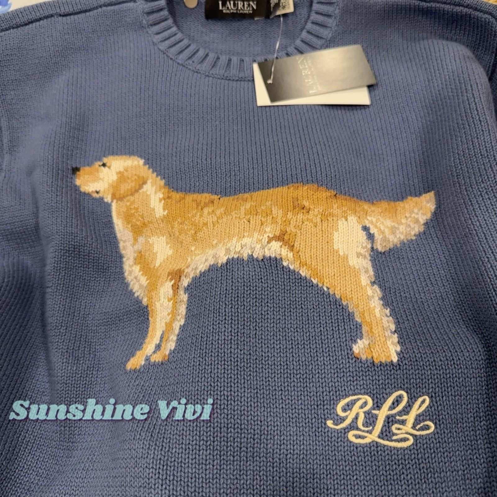 Polo Ralph Lauren NWT Polo Ralph Lauren Woman Cotton Cute Dog blue Sweater M Size M / US 6-8 / IT 42-44 - 2 Thumbnail