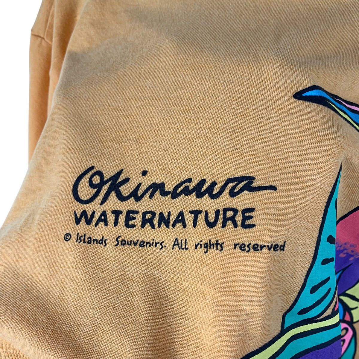 Vintage Vintage 90s OKINAWA waternature surf gear multicolour tee Size US M / EU 48-50 / 2 - 9 Thumbnail