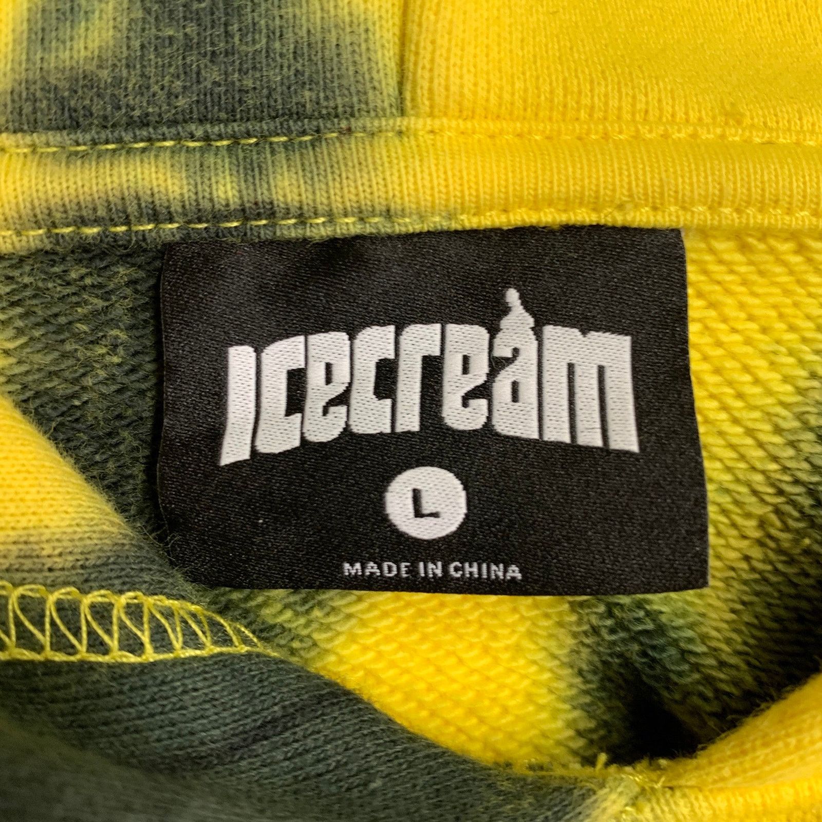 Icecream ICECREAM Size L Yellow Black Tie Dye Cotton Hoodie Tracksuit Size US L / EU 52-54 / 3 - 7 Thumbnail