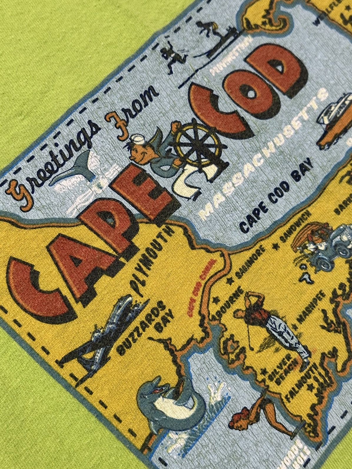 Comfort Colors Cape Cod Postcard Map shirt Size US M / EU 48-50 / 2 - 2 Thumbnail