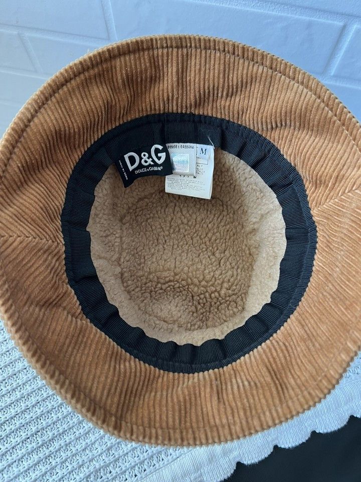 Dolce & Gabbana Dolce & Gabbana Hat Velveteen Fur Cotton Brown Size M Size ONE SIZE - 8 Thumbnail