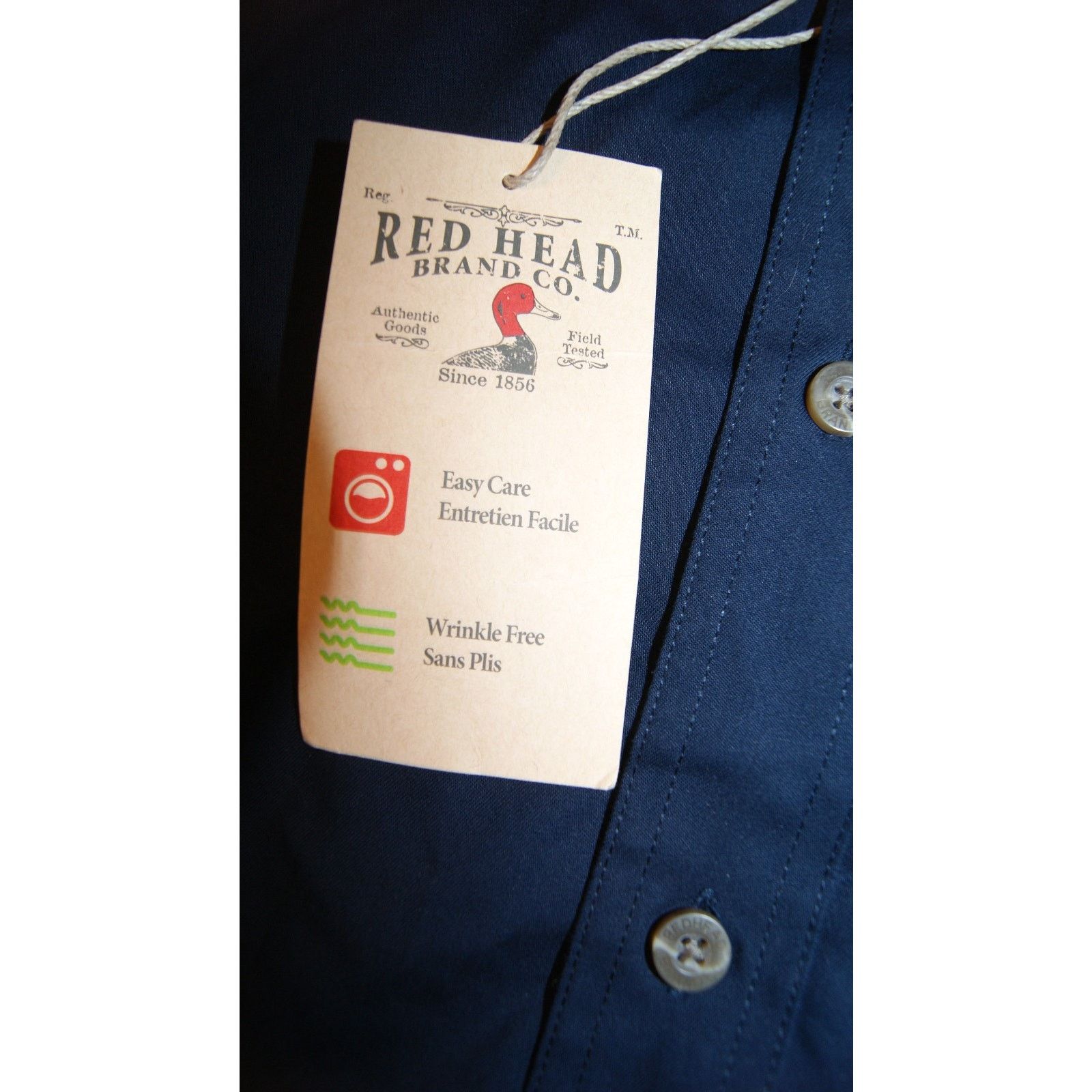 Redhead NWT Red Head Bass Pro Shops Mens M Long Sleeve Button Shirt Size US M / EU 48-50 / 2 - 6 Thumbnail