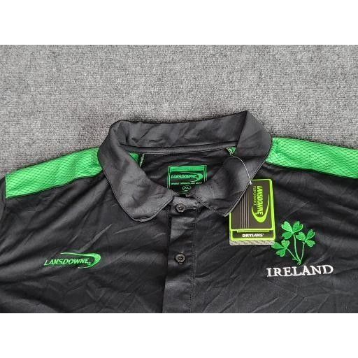 Other Lansdowne Rugby Polo Shirt Mens XL Black Green Ireland Dryla Size US XL / EU 56 / 4 - 2 Thumbnail