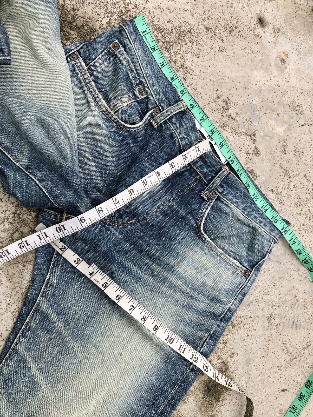 Japanese Brand EDWIN XVS DISTRESSED DENIM Size US 31 - 8 Thumbnail