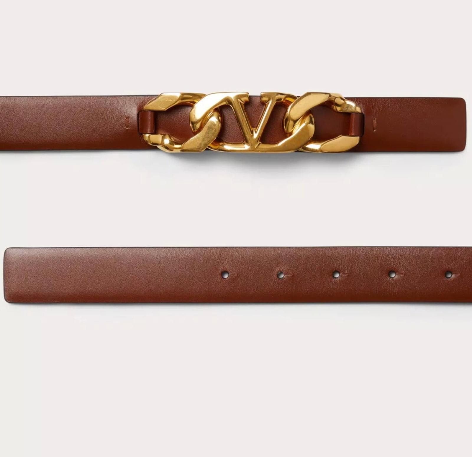 Valentino Valentino Chain Shiny Calfskin Belt Size 85 Size ONE SIZE - 3 Thumbnail