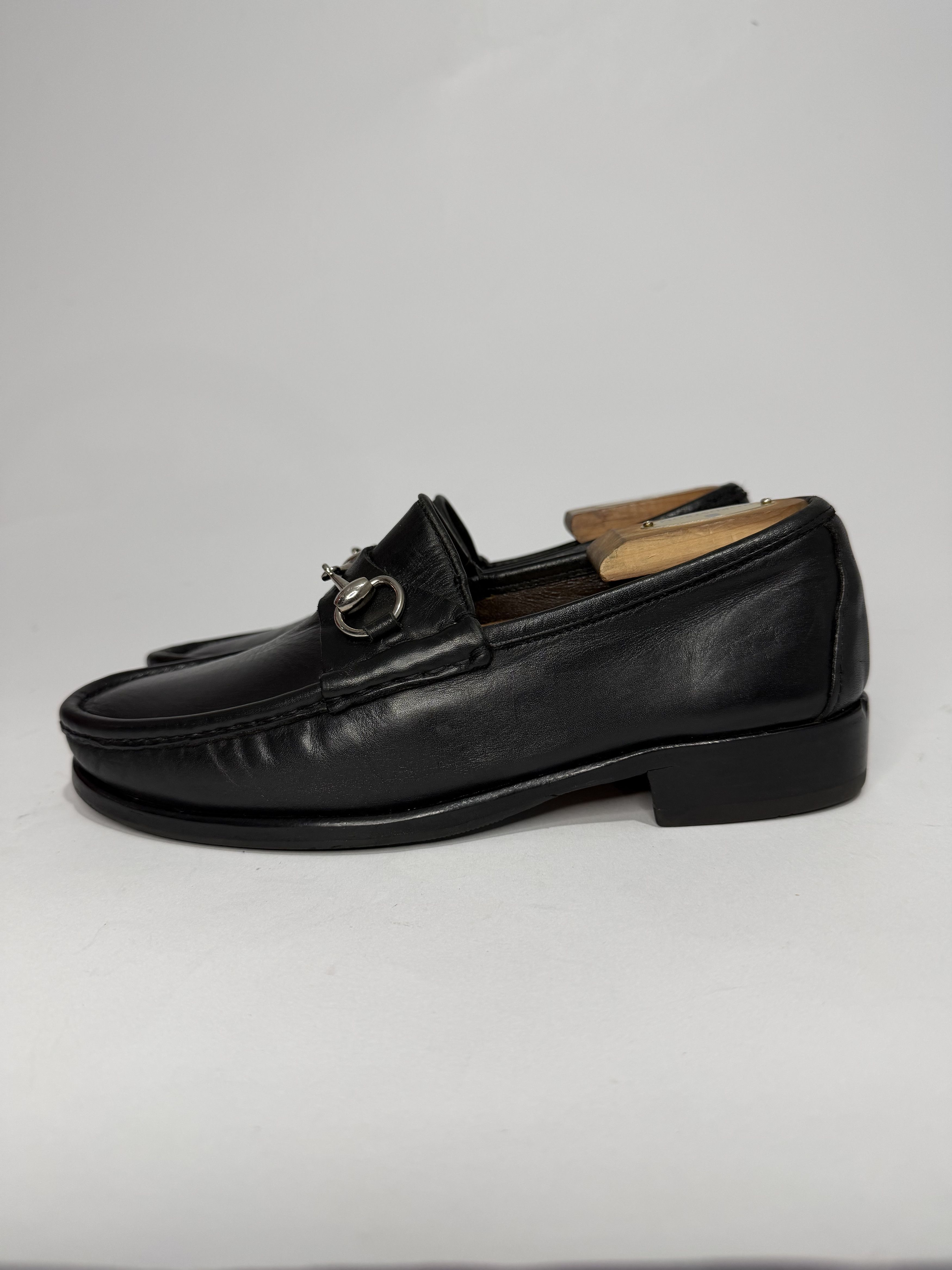 Gucci Gucci Black Leather Horsebit Loafers Size US 8 / EU 41 - 1 Thumbnail