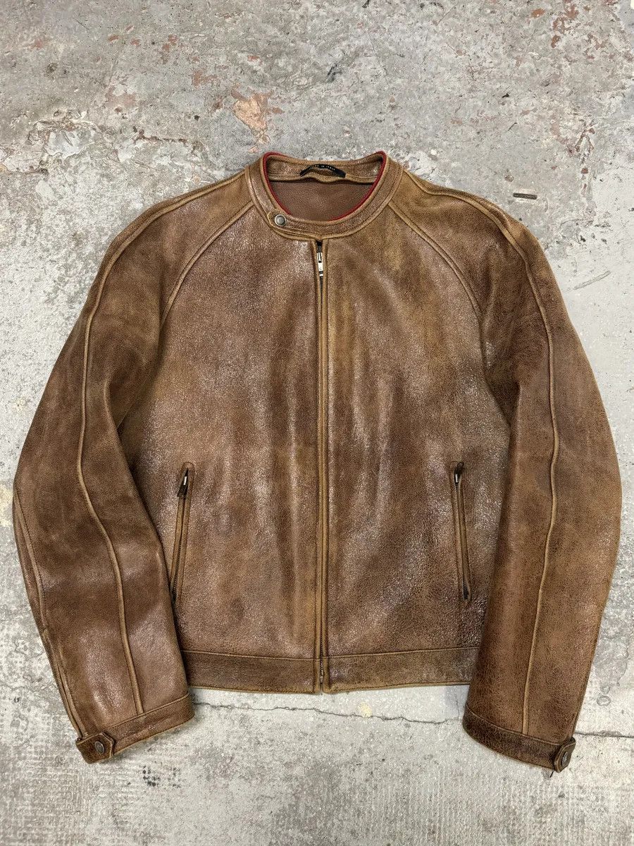 Gucci × Tom Ford ARCHIVE S/S2003 HAND PAINTED LEATHER JACKET