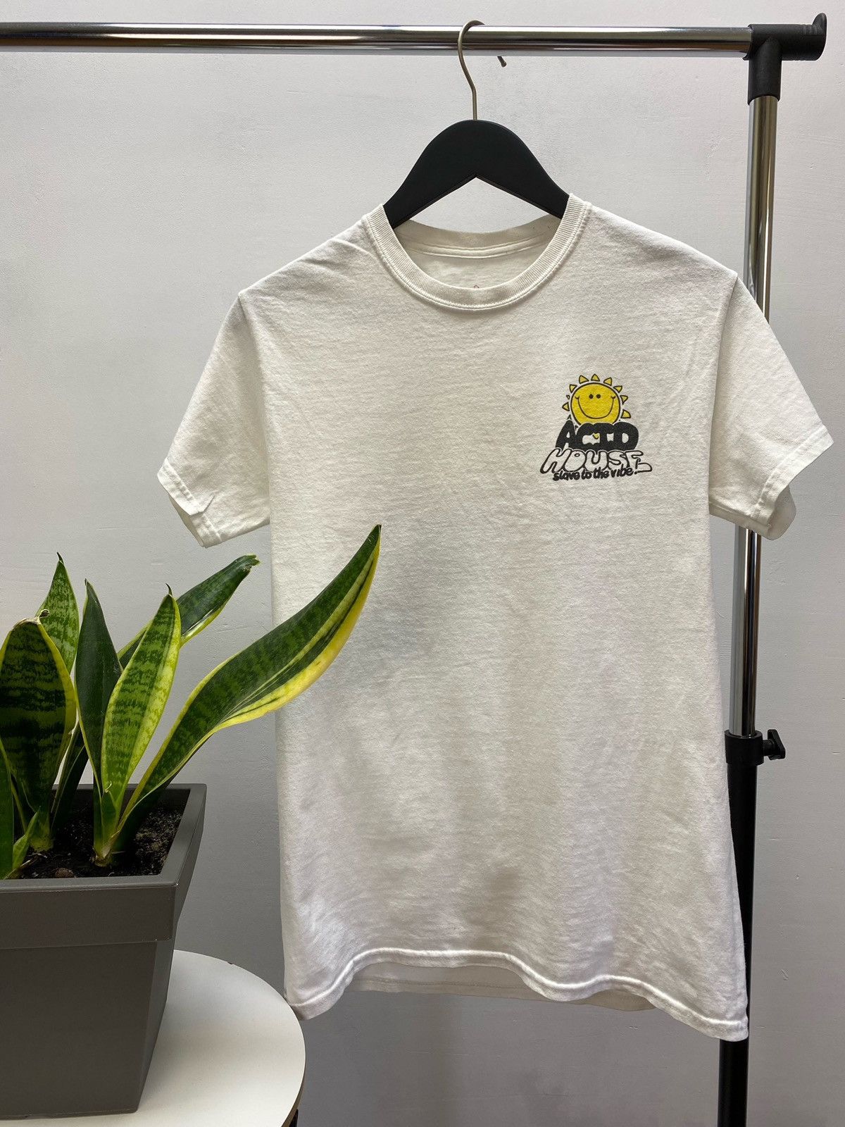 Gildan × Vintage AGCM ACID HOUSE SMILEY FACE RAVE TEE SHIRT Size US S / EU 44-46 / 1 - 2 Thumbnail