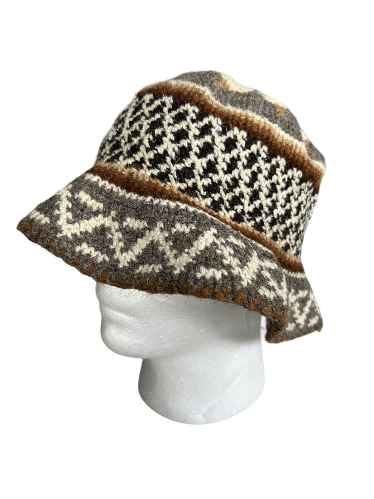 Japanese Brand × Kapital × Vintage Crochet Knitted Handmade Bucket Hats Size ONE SIZE - 3 Thumbnail