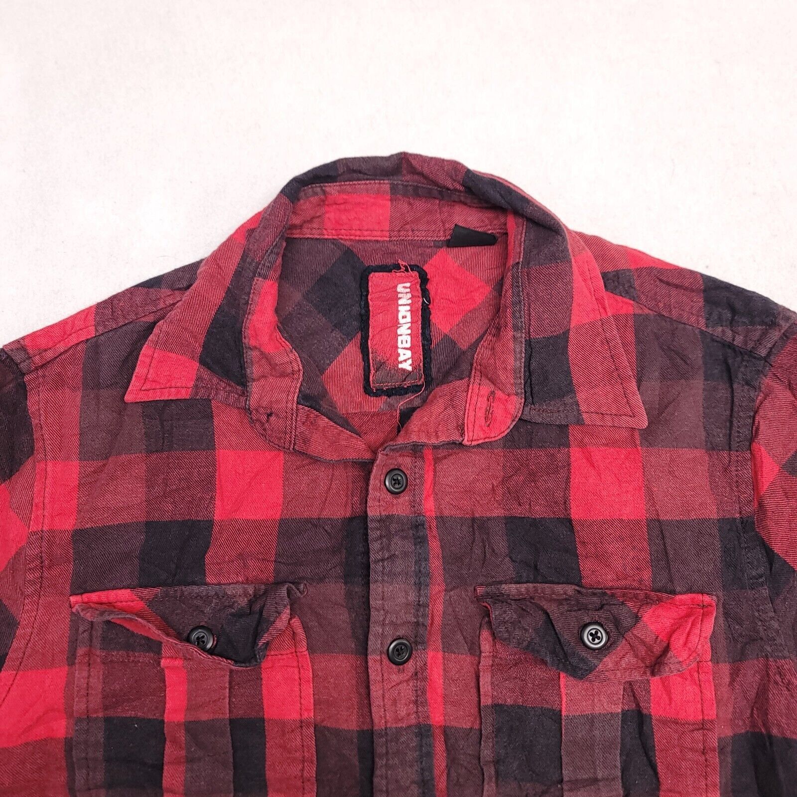 UNIONBAY UnionBay GIngham Flannel Shirt Mens Size Medium M Red Black Size US M / EU 48-50 / 2 - 1 Thumbnail