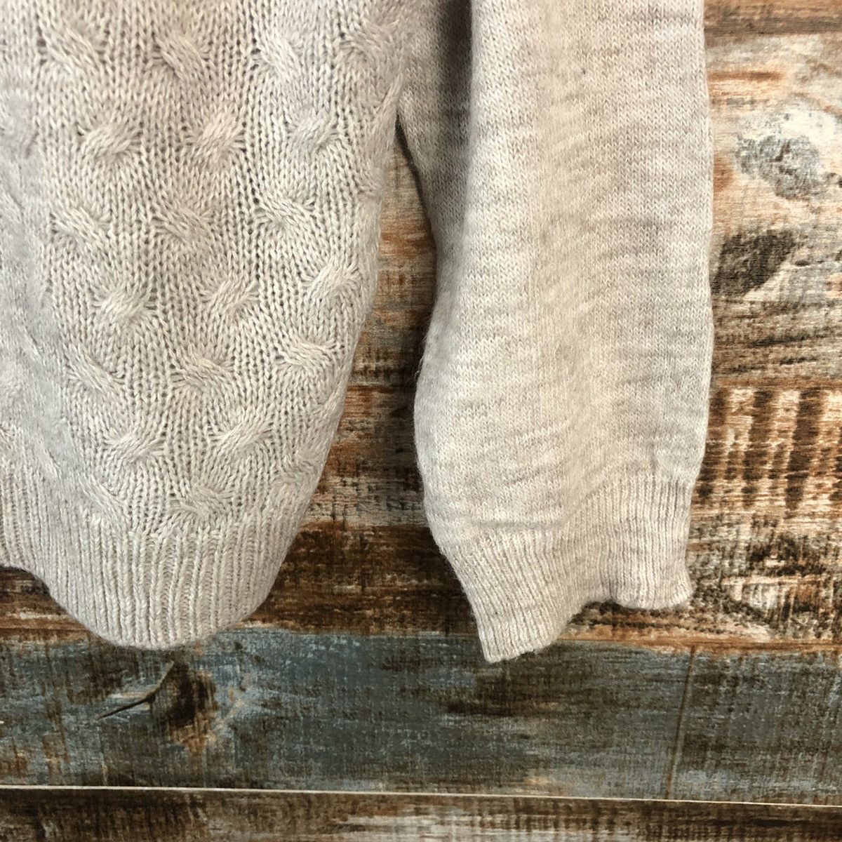 Vintage Galloria Grey cable Knitwear #A1802 Size US M / EU 48-50 / 2 - 8 Thumbnail